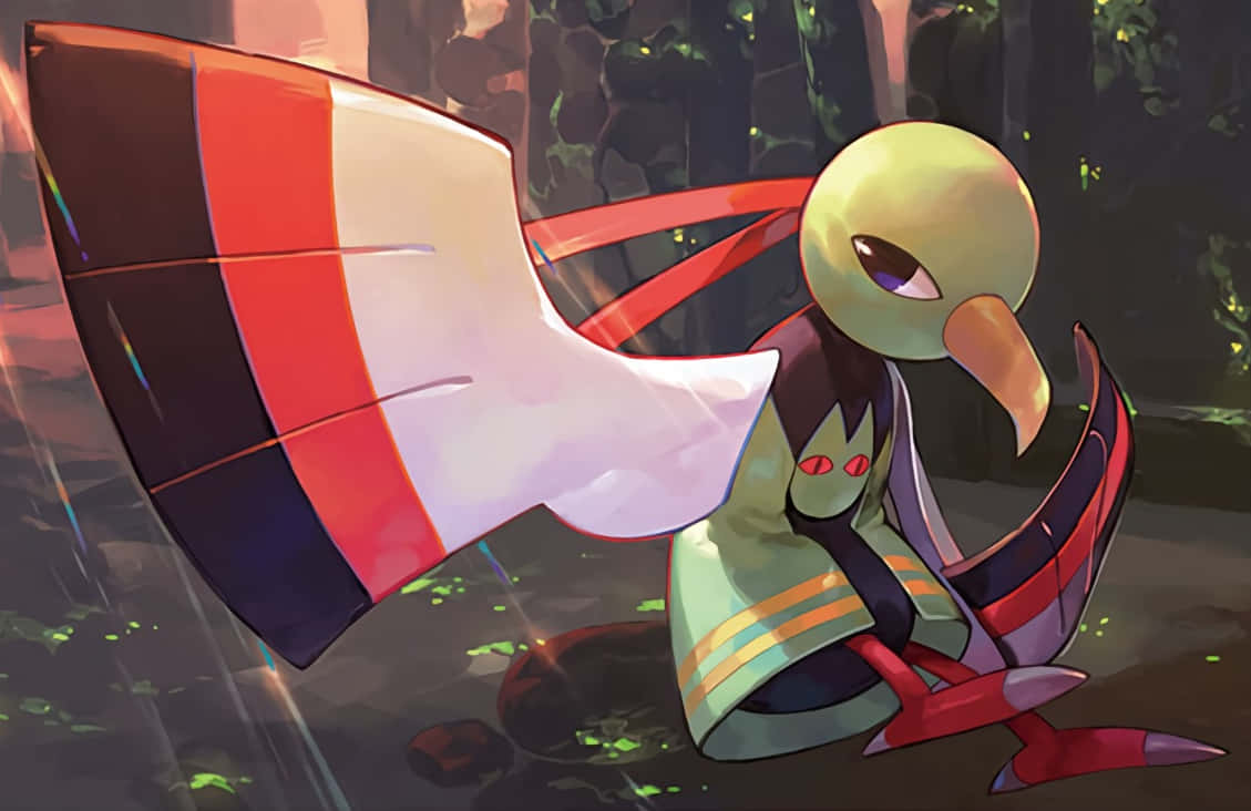 Xatu, red eyes, striped wing, SD Desktop Wallpaper