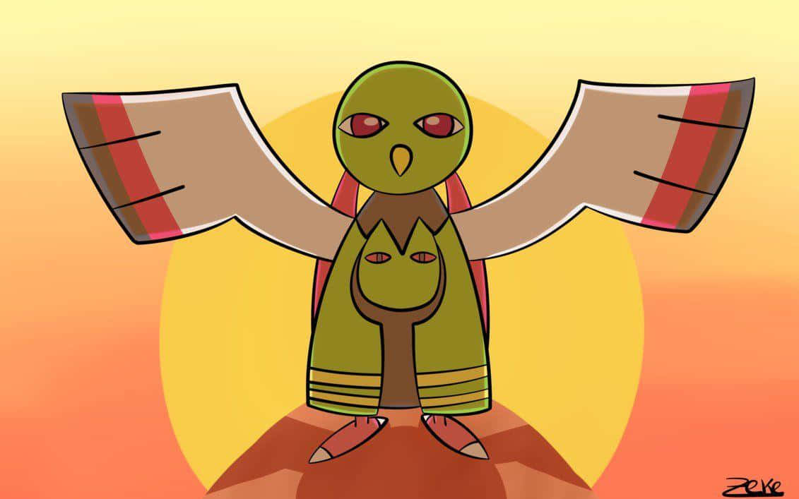 Xatu, setting sun, warm sunset gradient, SD Desktop Wallpaper