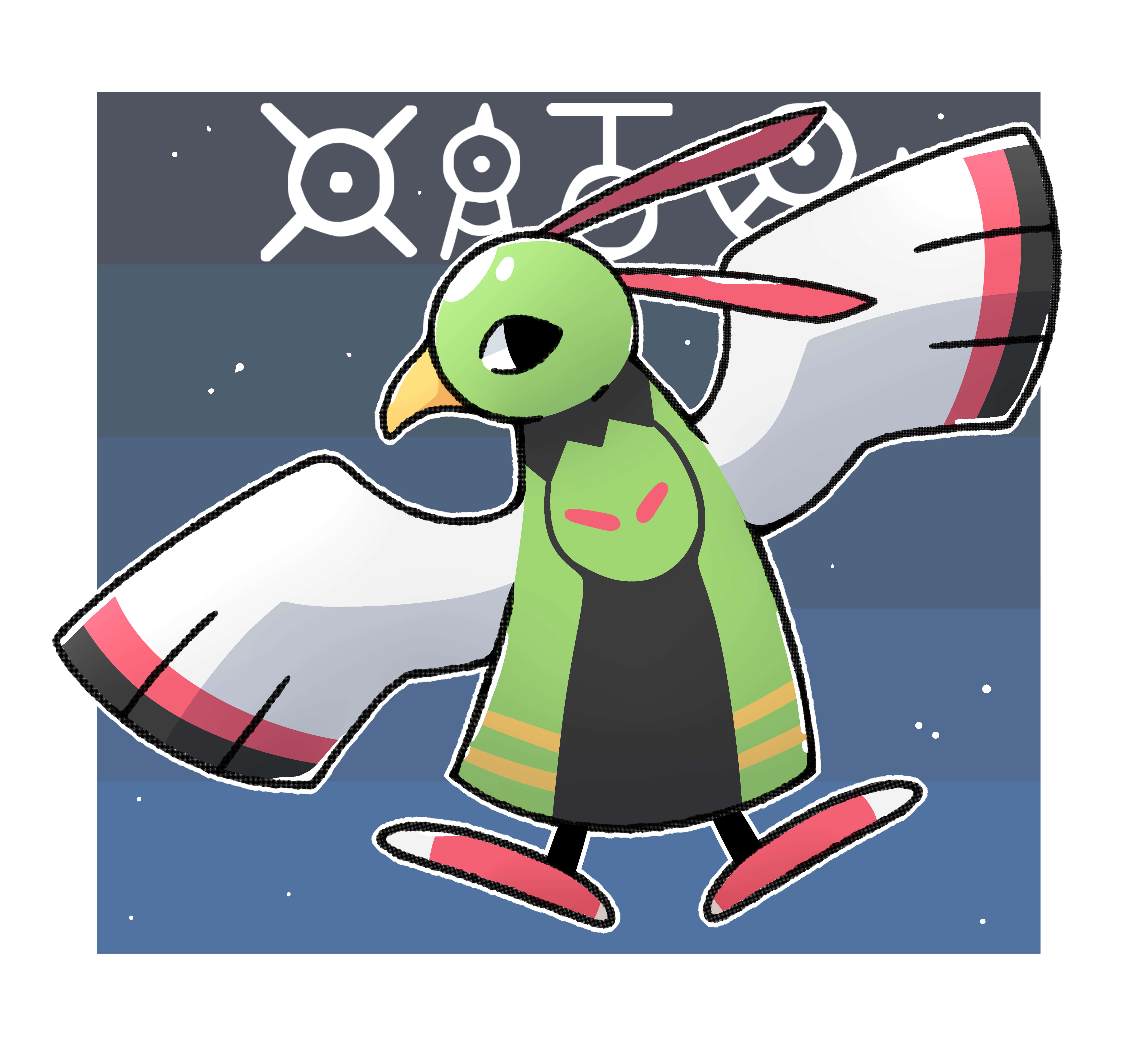 Xatu, green head, scarf, 5K Desktop Wallpaper