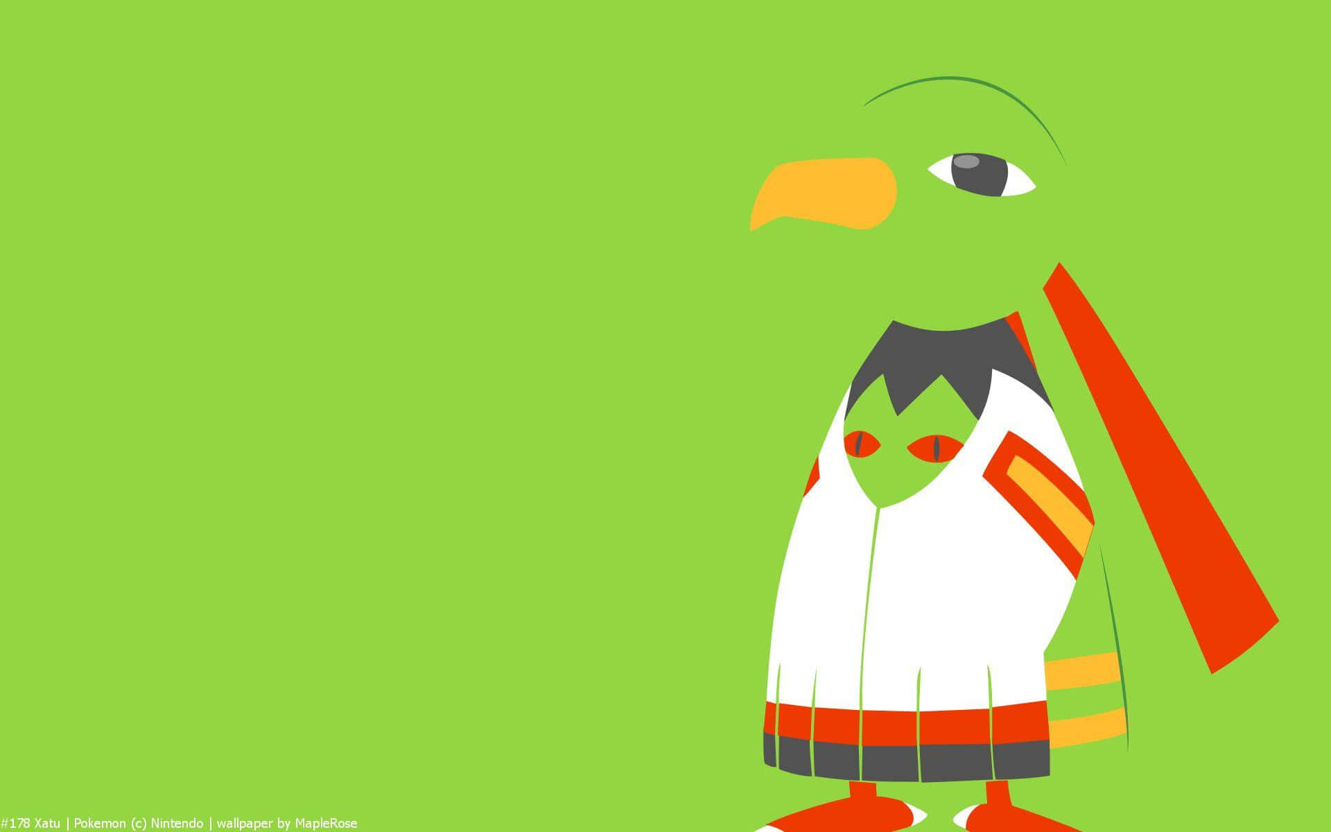 Xatu, yellow beak, red eyes, Full HD Desktop Wallpaper