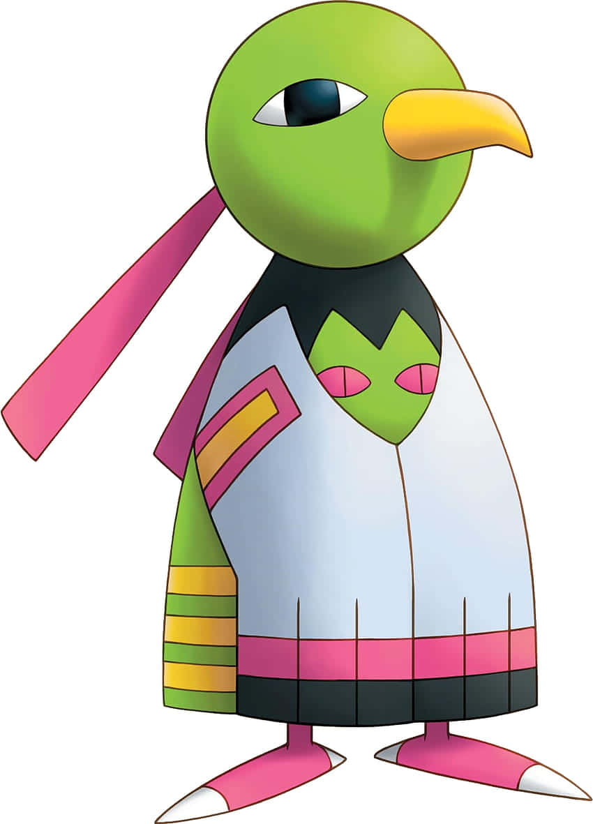 Xatu, green, yellow beak, SD Phone Wallpaper