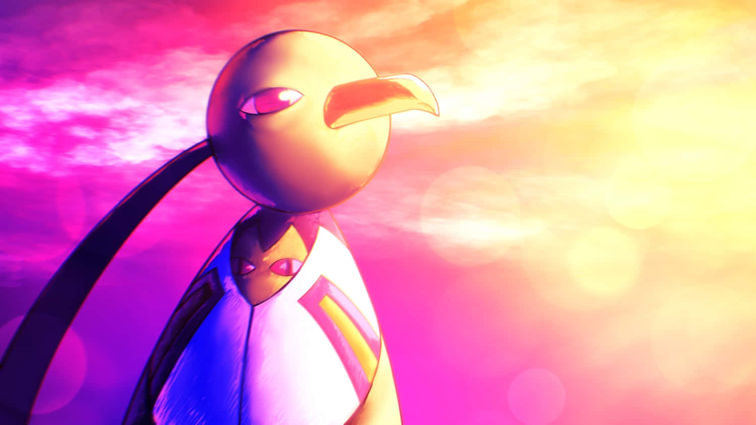 Xatu, sunset sky, pink and yellow sunset, HD Desktop Wallpaper