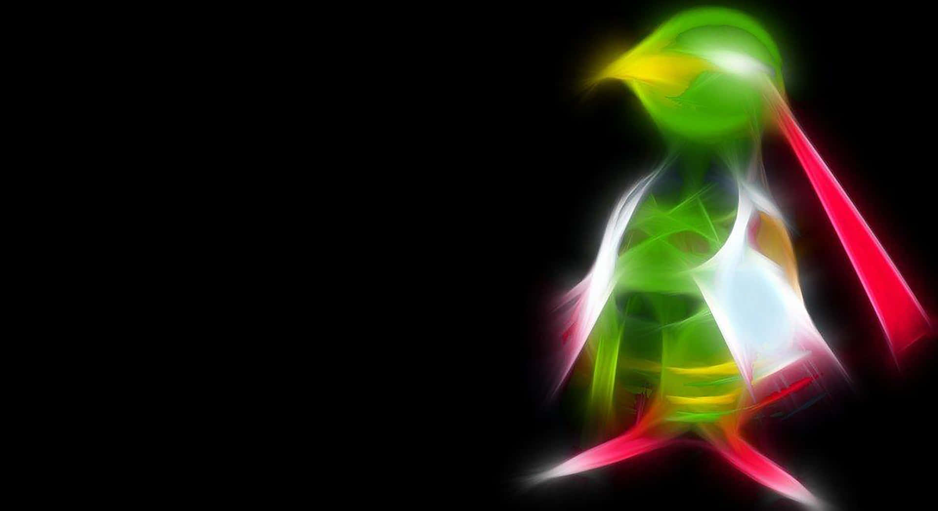 Xatu, neon green, red, Full HD Desktop Wallpaper