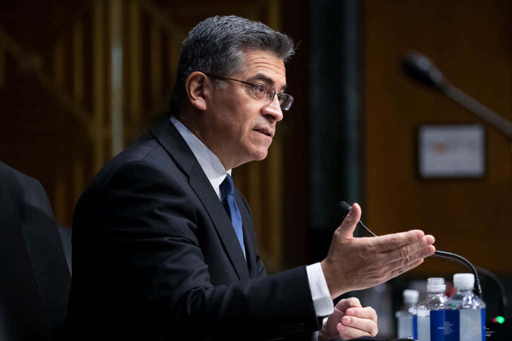 Xavier Becerra, dark suit, glasses, SD Desktop Wallpaper