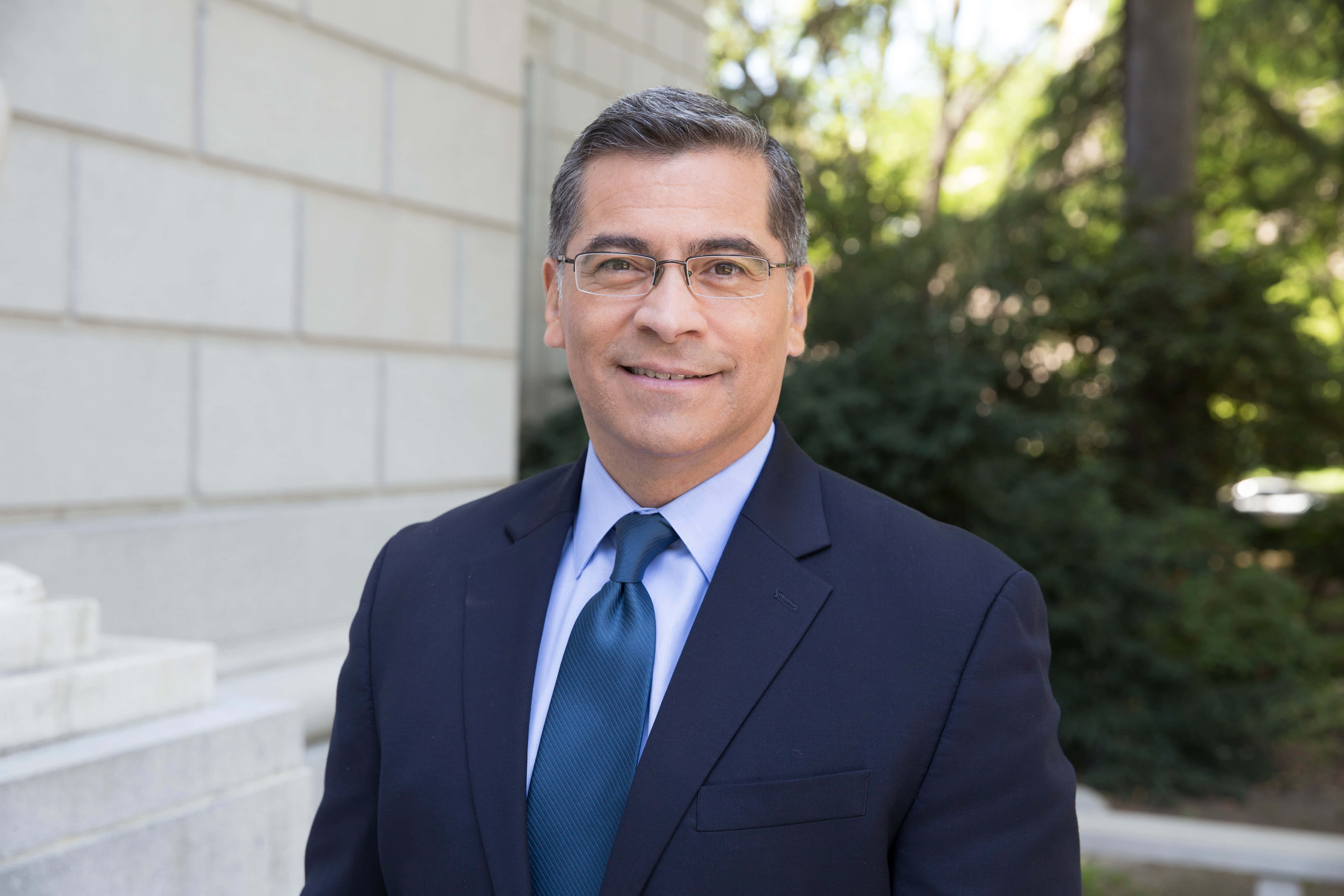 Xavier Becerra, dark suit, blue tie, 5K Desktop Wallpaper