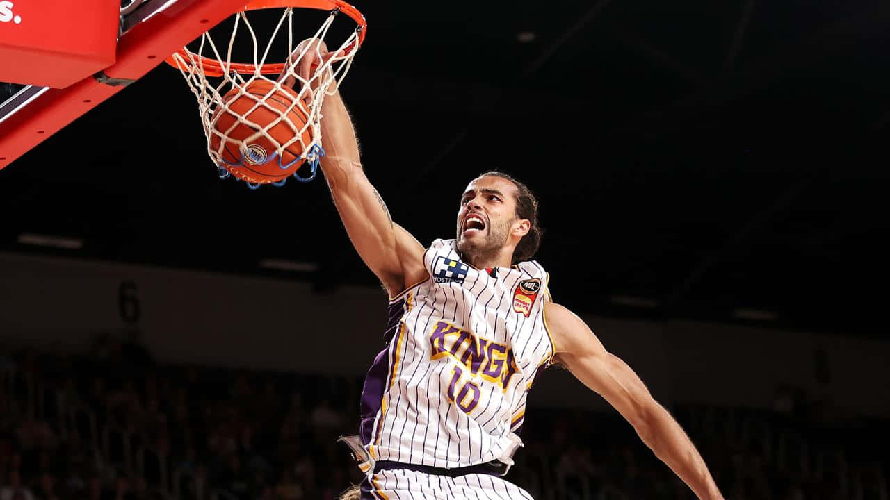 Xavier Cooks, basketball player, striped jersey, HD Desktop Wallpaper