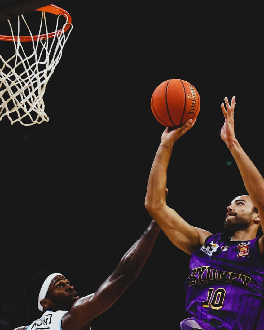Xavier Cooks, purple jersey, dunk, SD Phone Wallpaper