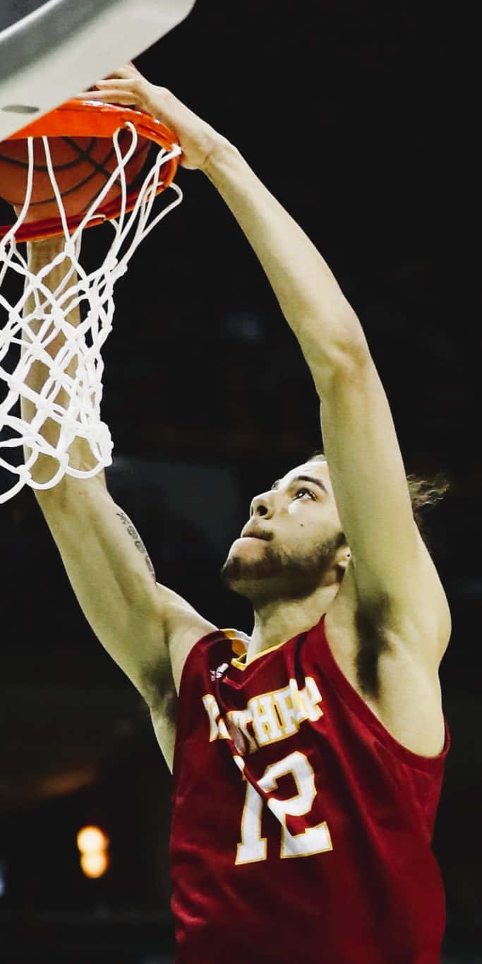 Xavier Cooks, red jersey, dunk, HD Phone Wallpaper