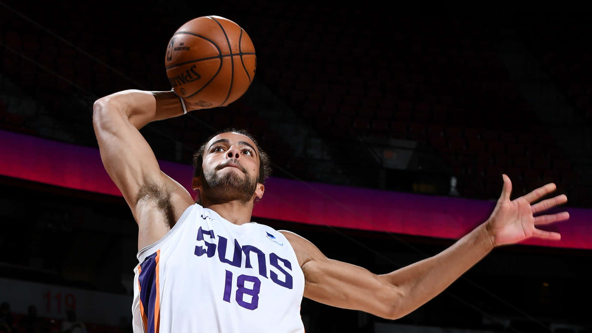 Xavier Cooks, white Suns jersey, basketball player, Full HD Desktop Wallpaper