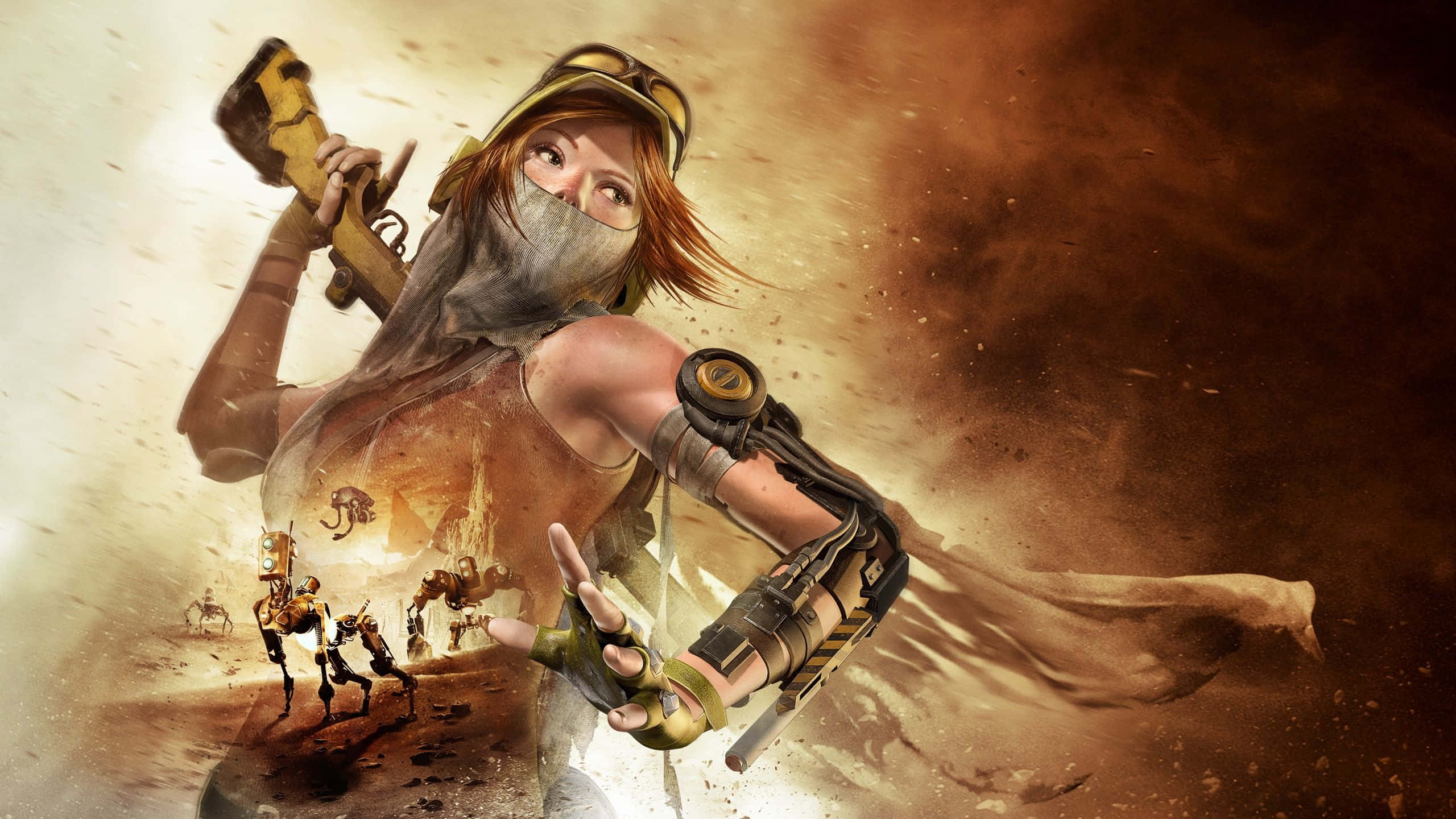 Xbox Games, female warrior, mechanical arm, 2K Desktop Wallpaper