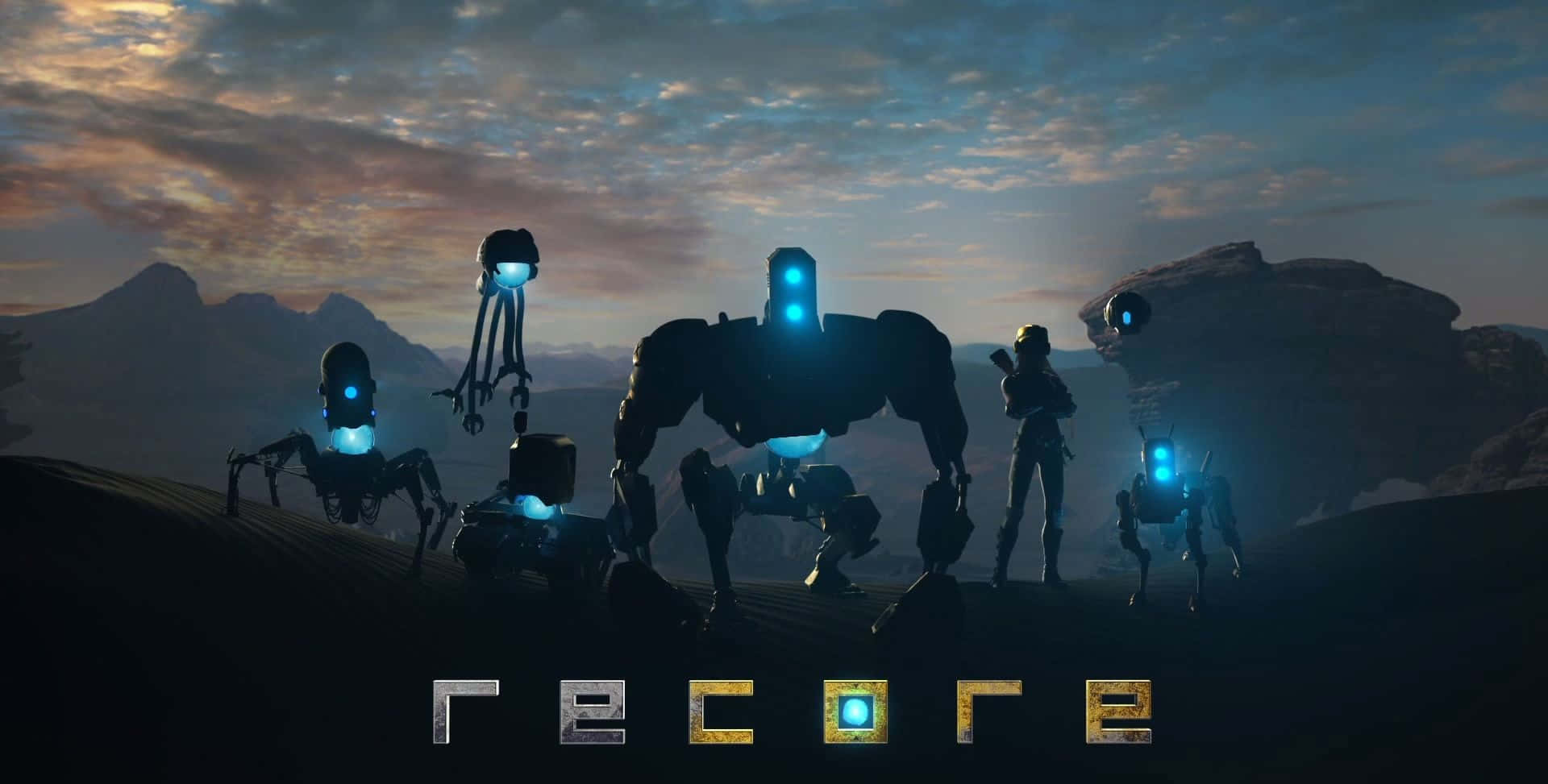 Xbox Games, glowing blue cores, rocky alien landscape, Full HD Desktop Wallpaper