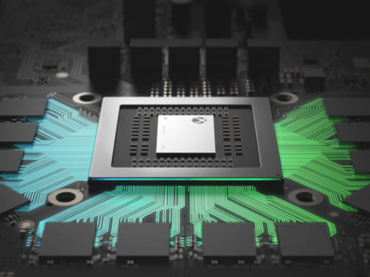 Xbox One X, green, blue, SD Desktop Wallpaper