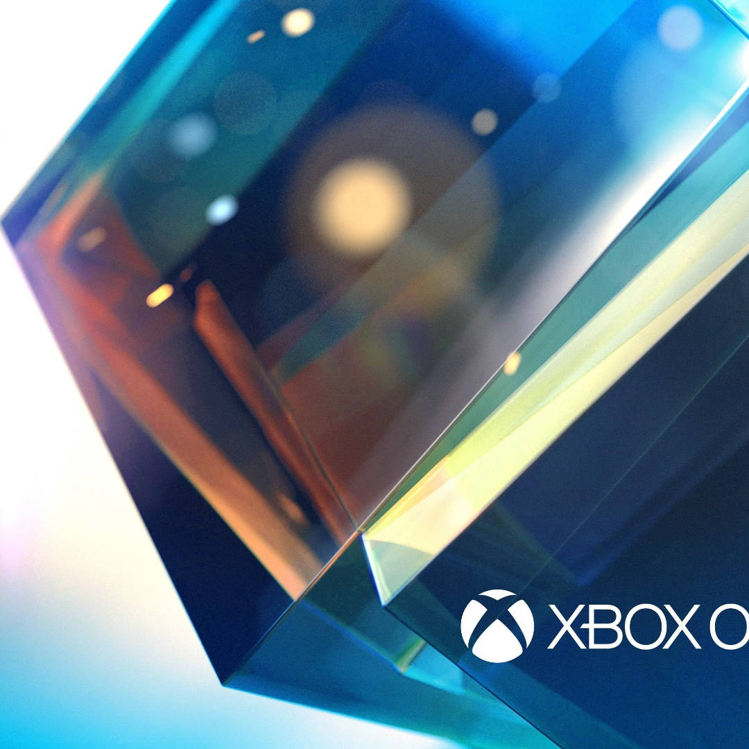 Xbox One, crystal box, glossy blue, SD Desktop Wallpaper