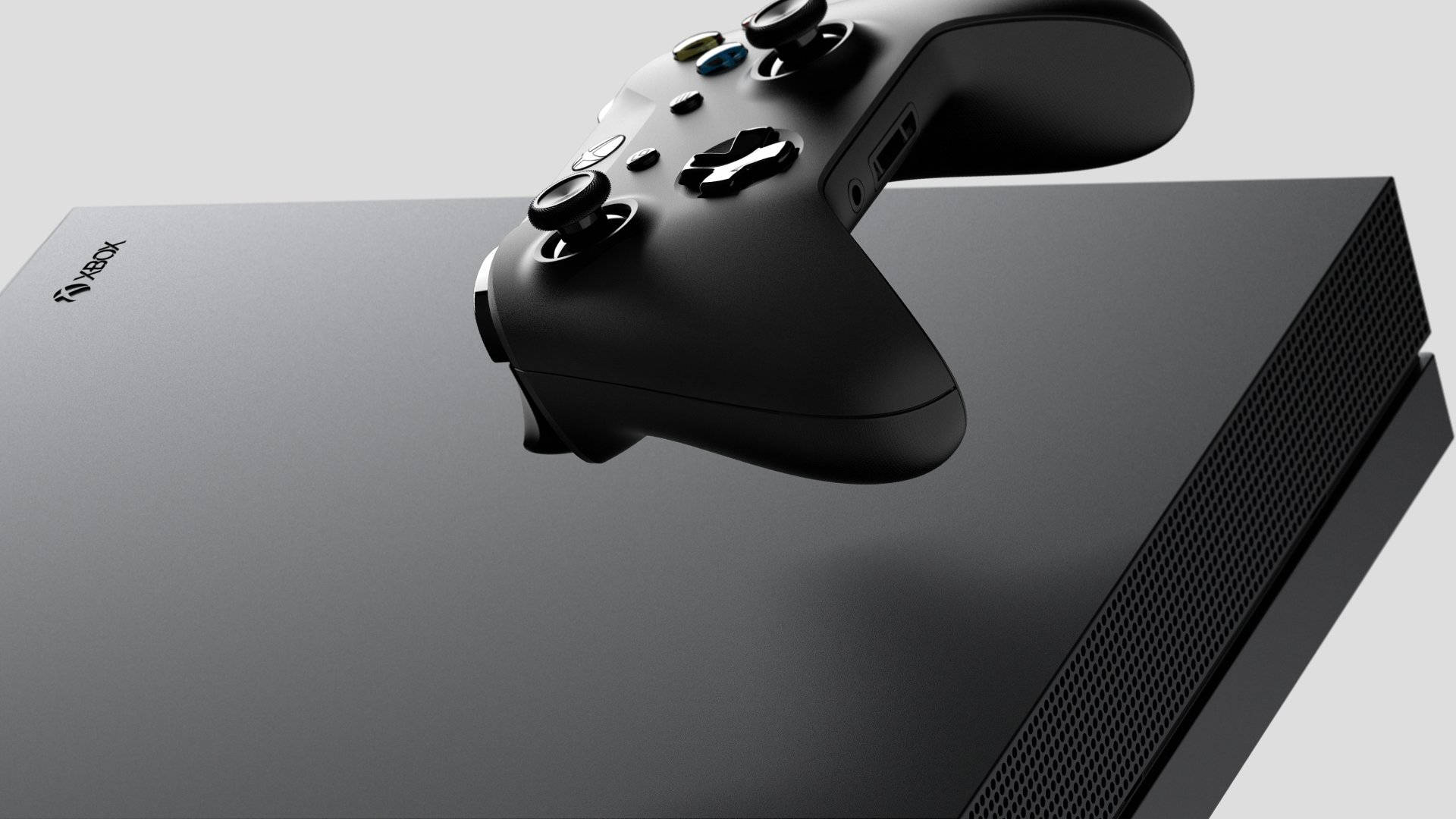 Xbox One X, black, controller, Full HD Desktop Wallpaper