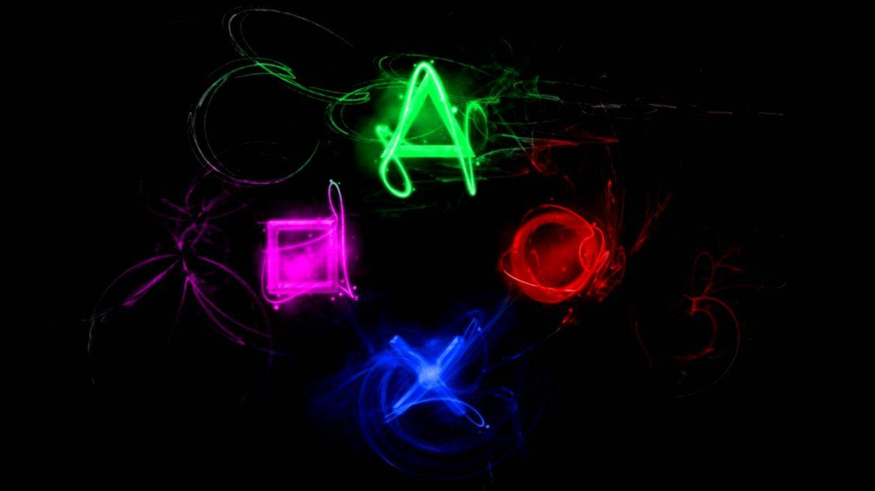 Xbox One, neon buttons, neon light trails, SD Desktop Wallpaper