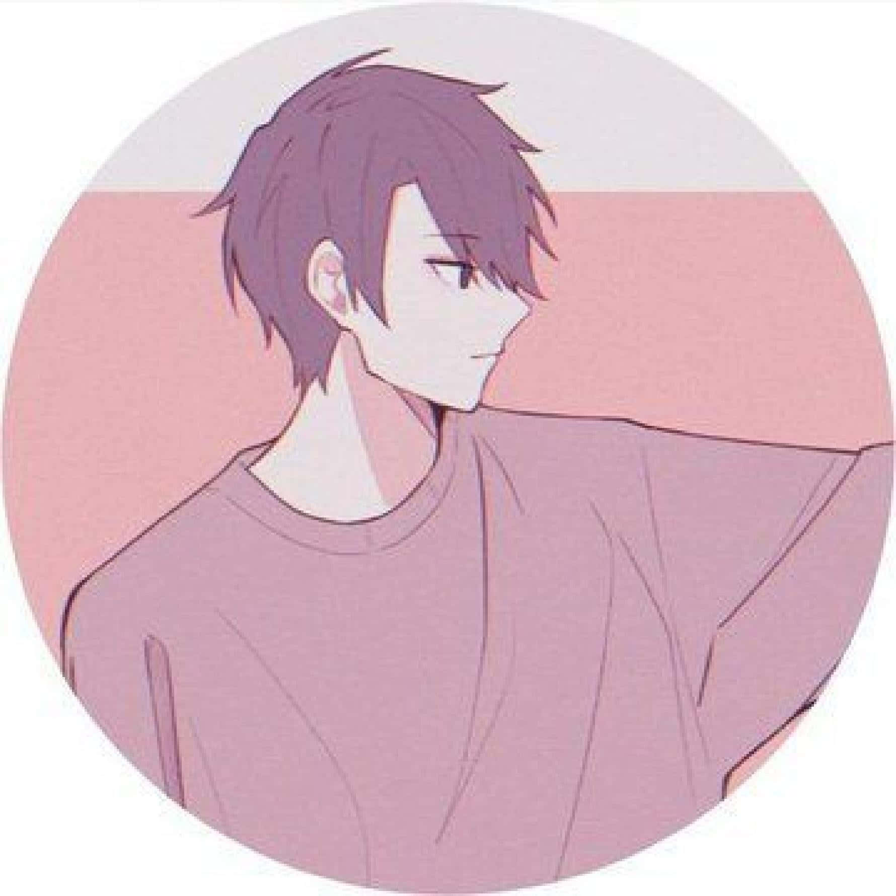 anime boy, soft pink, messy hair, HD Desktop Wallpaper
