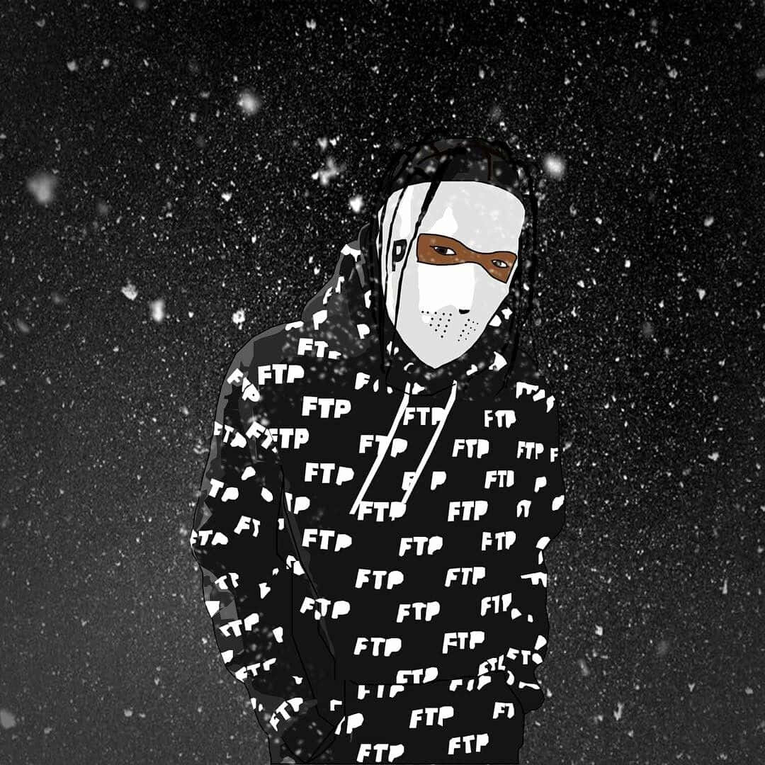 Xbox Pfp, masked man, black hoodie, SD Desktop Wallpaper