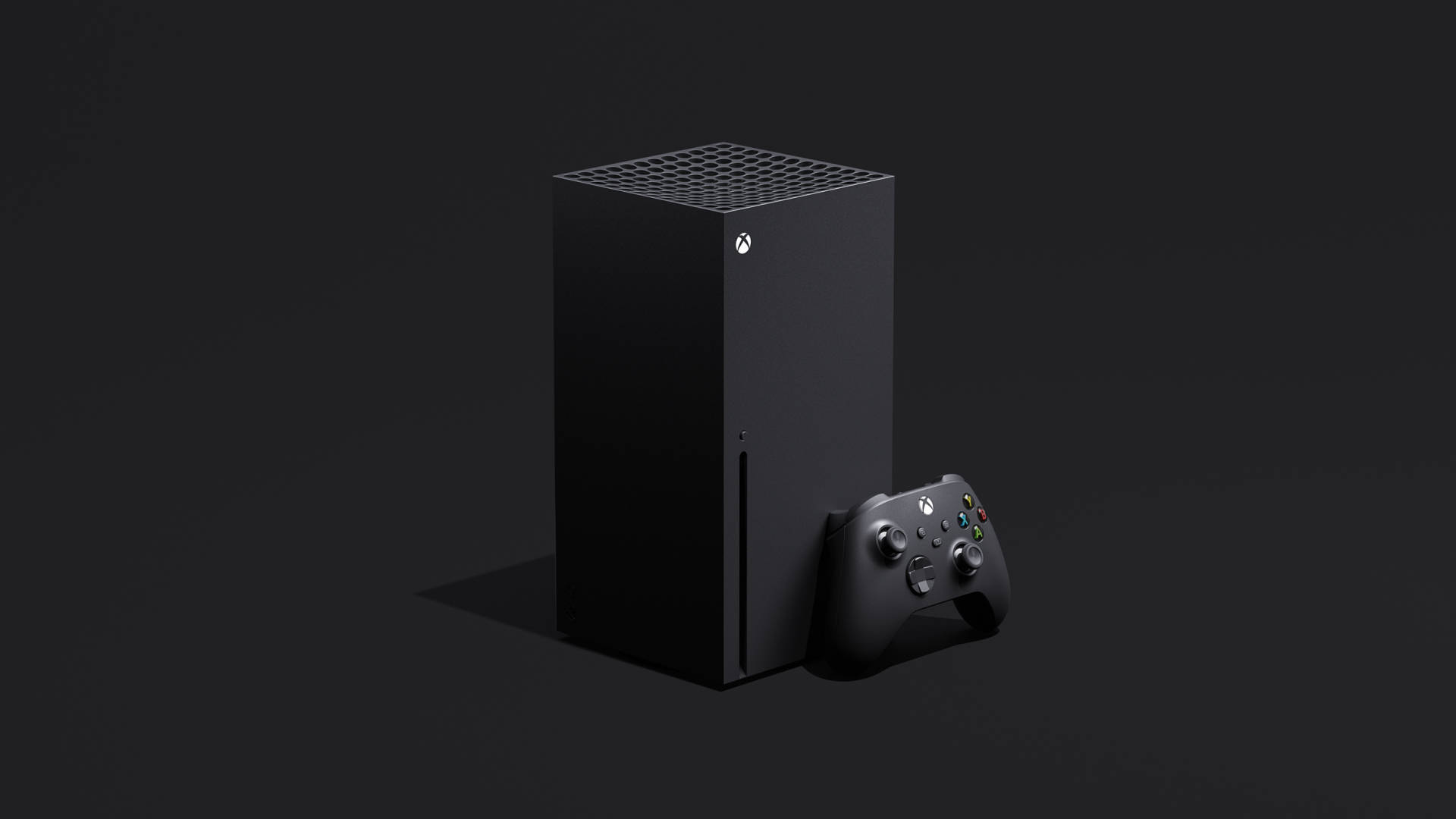 Xbox Series X, black, console, Full HD Desktop Wallpaper