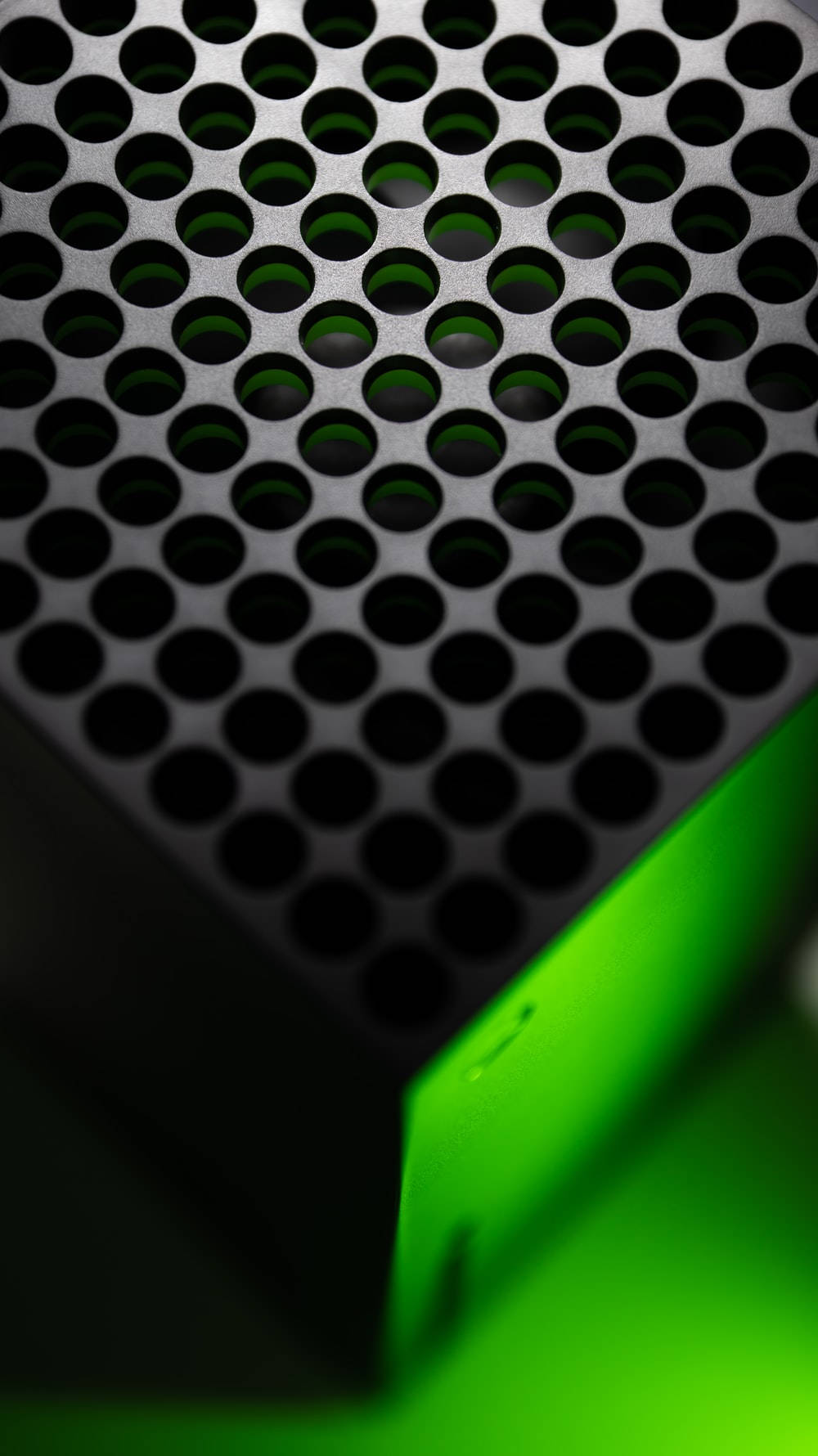 Xbox Series X, black, perforated metal surface, HD Phone Wallpaper