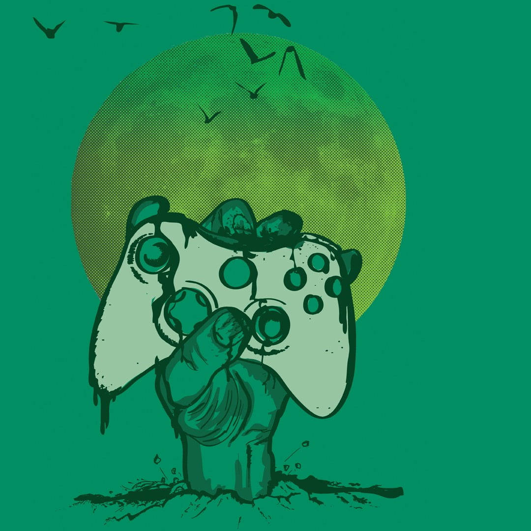 Xbox Series X, zombie hand, dripping game controller, SD Desktop Wallpaper