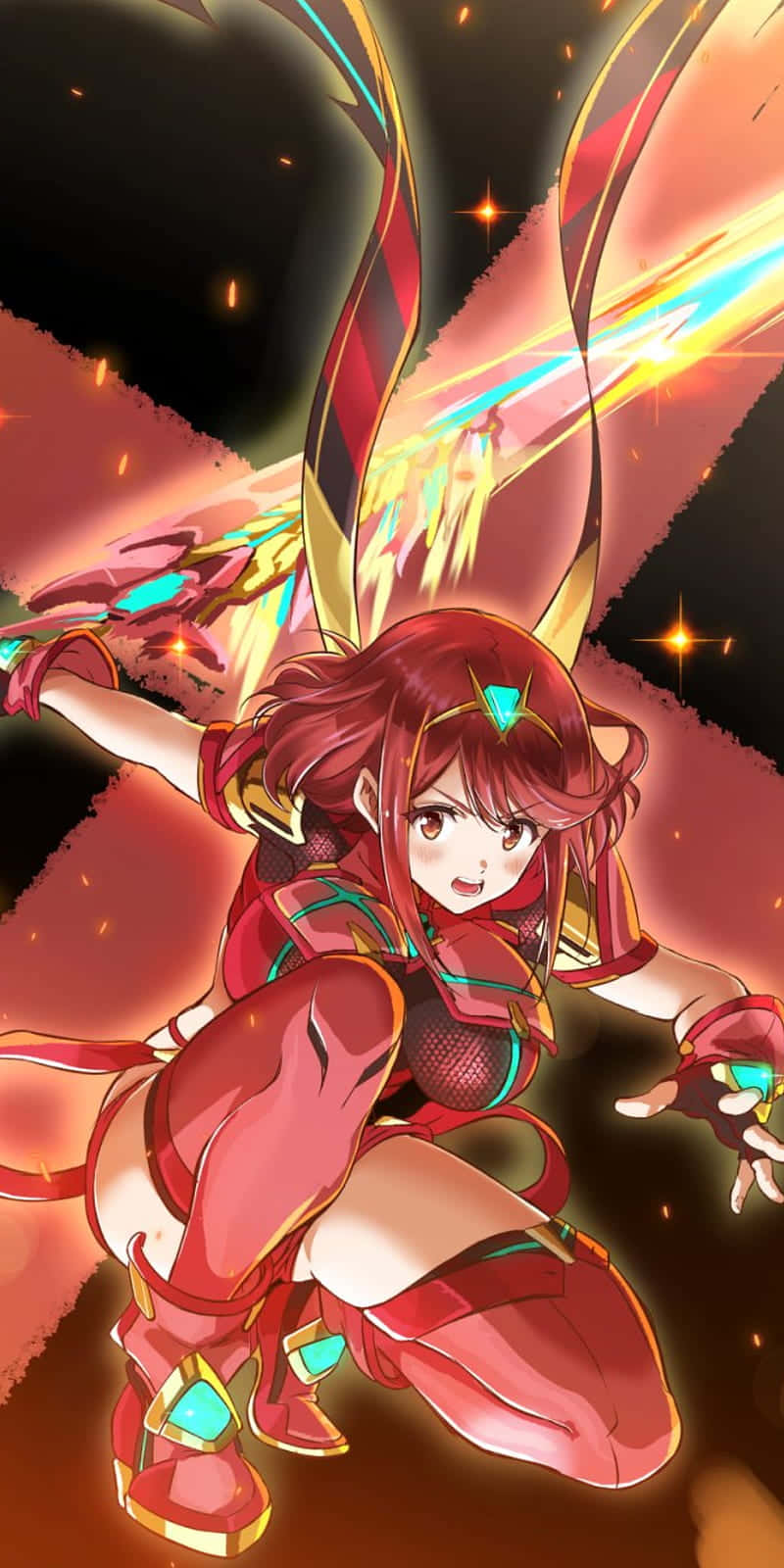 Xenoblade, red hair, sword, HD Phone Wallpaper
