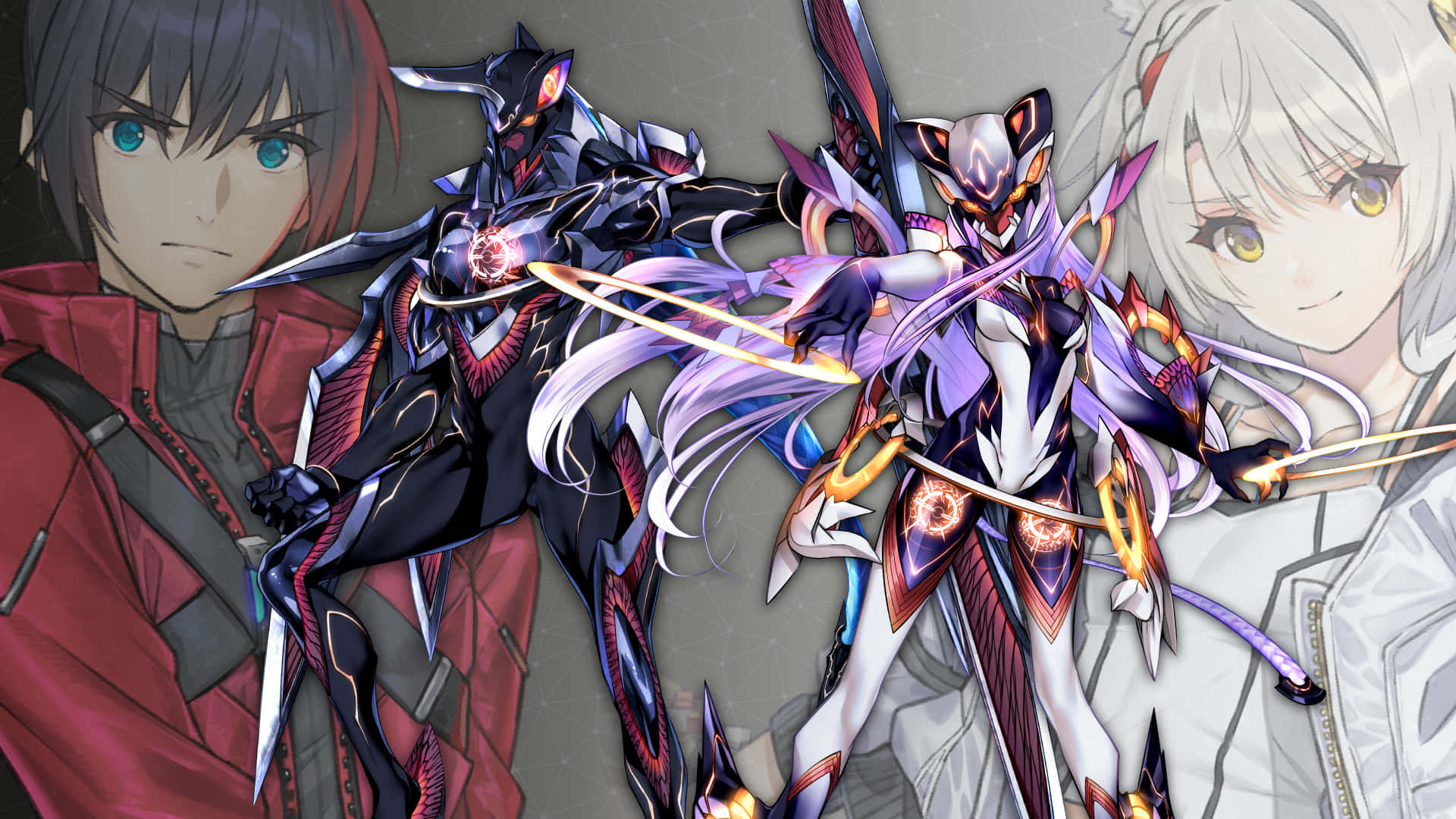 Xenoblade, anime characters, swords, Full HD Desktop Wallpaper