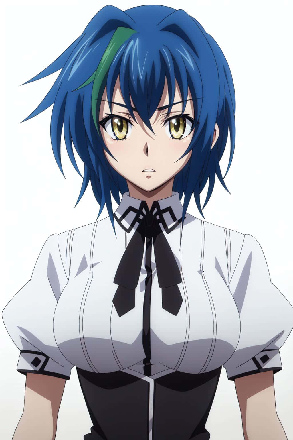 Xenovia Quarta, blue-haired, golden eyes, HD Phone Wallpaper