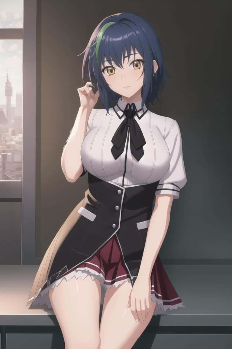 Xenovia Quarta, blue-haired, school uniform, SD Phone Wallpaper