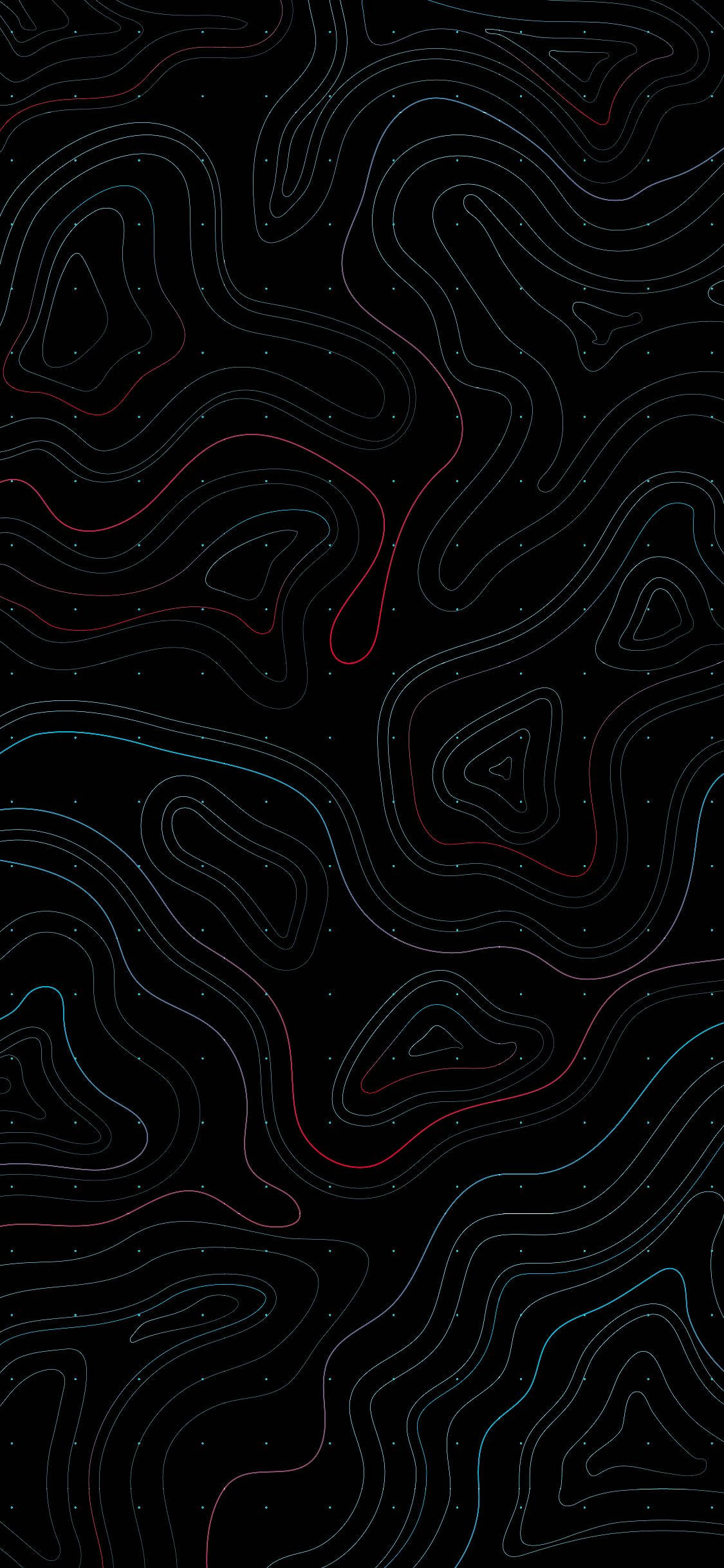 Xiaomi Redmi Note 9, glowing red, blue, Full HD Phone Wallpaper