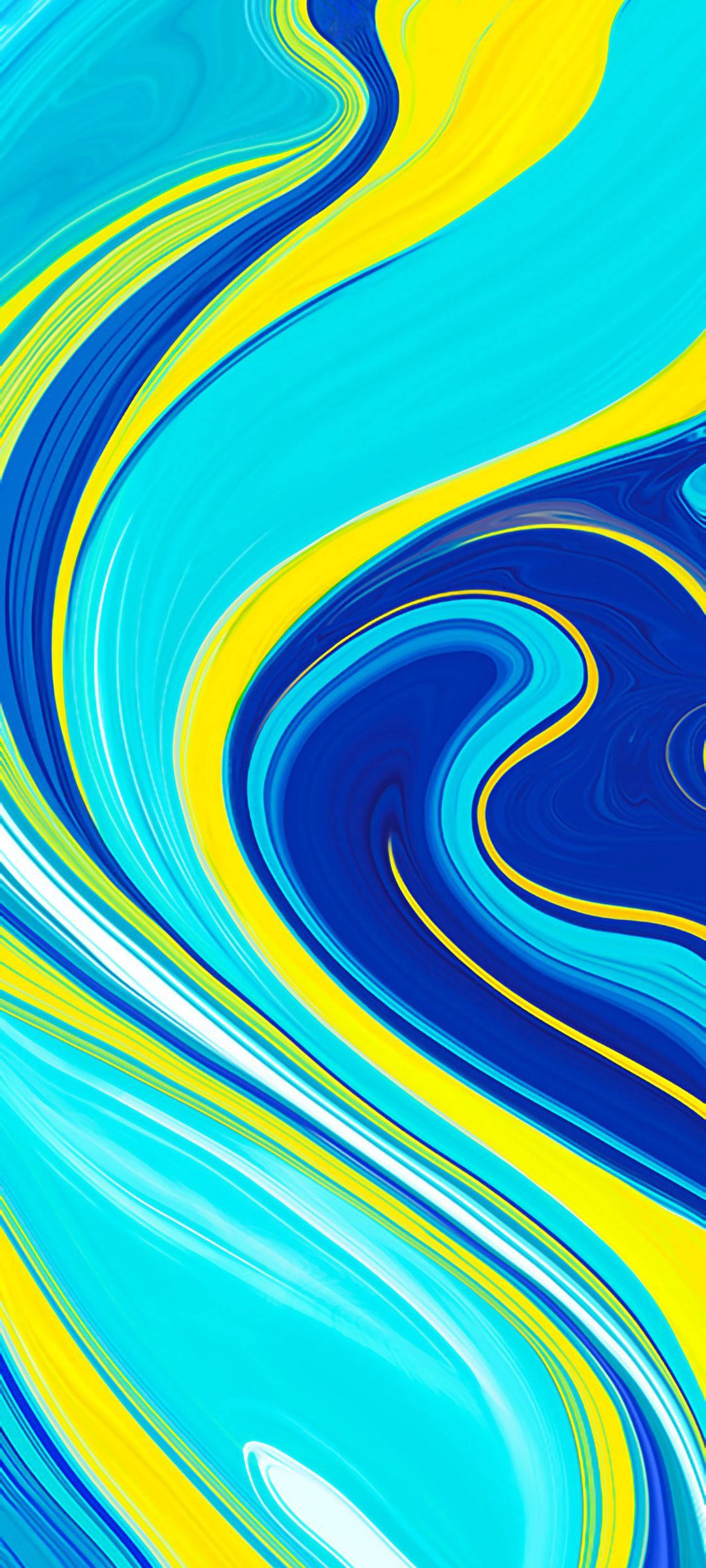Xiaomi Redmi Note 9, electric blue, sunny yellow, Full HD Phone Wallpaper