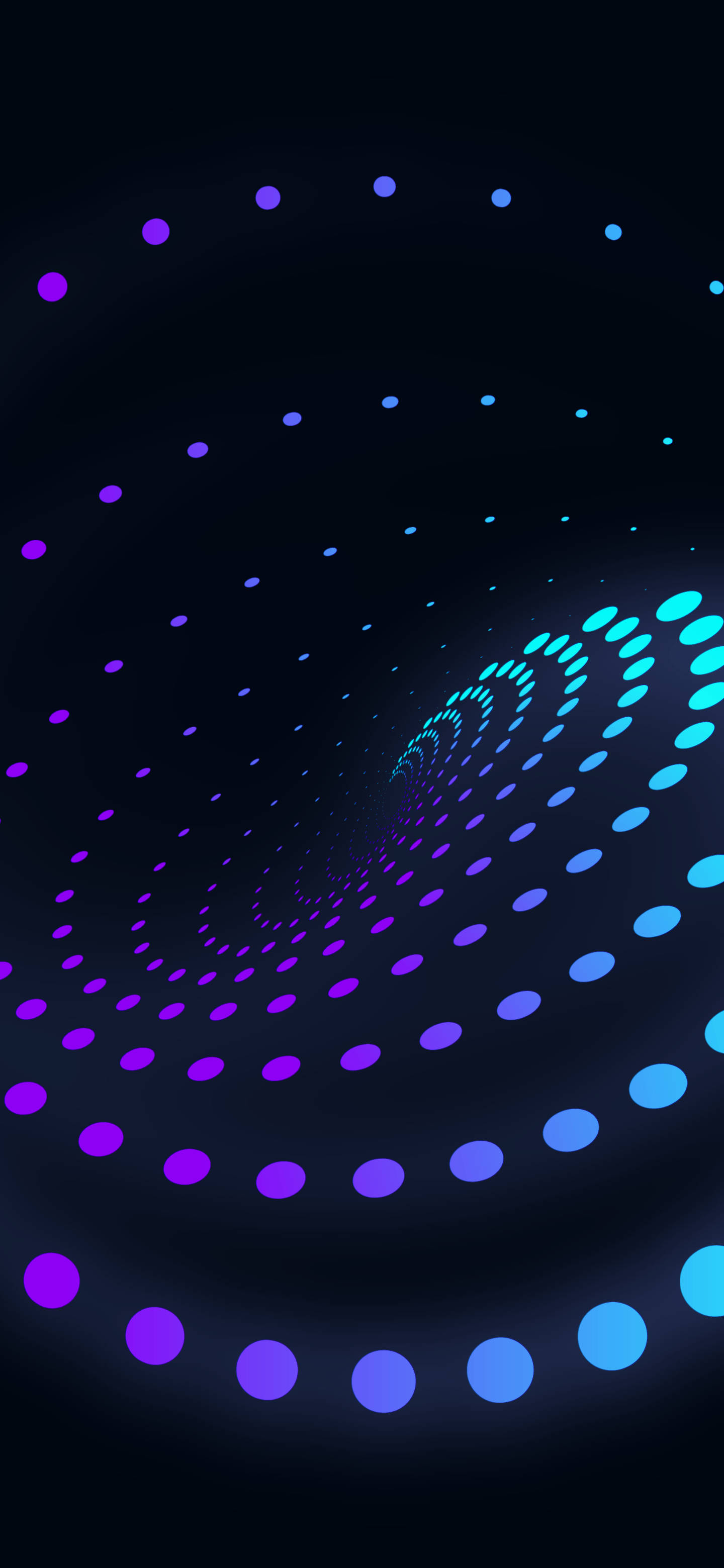 Xiaomi Redmi Note 9, visual dots design, glowing purple and blue dots, 2K Phone Wallpaper