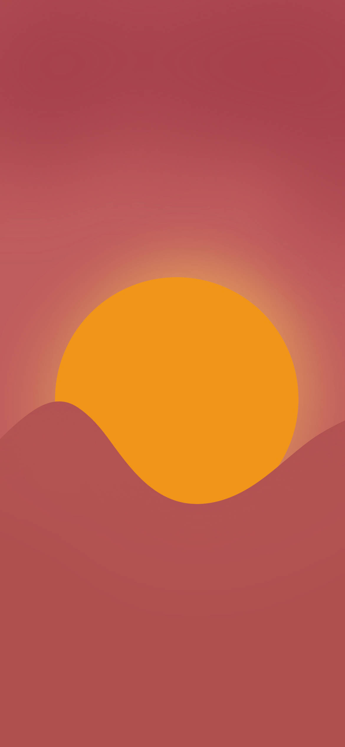 Xiaomi Redmi Note 9, sunrise vector, orange sun, Full HD Phone Wallpaper