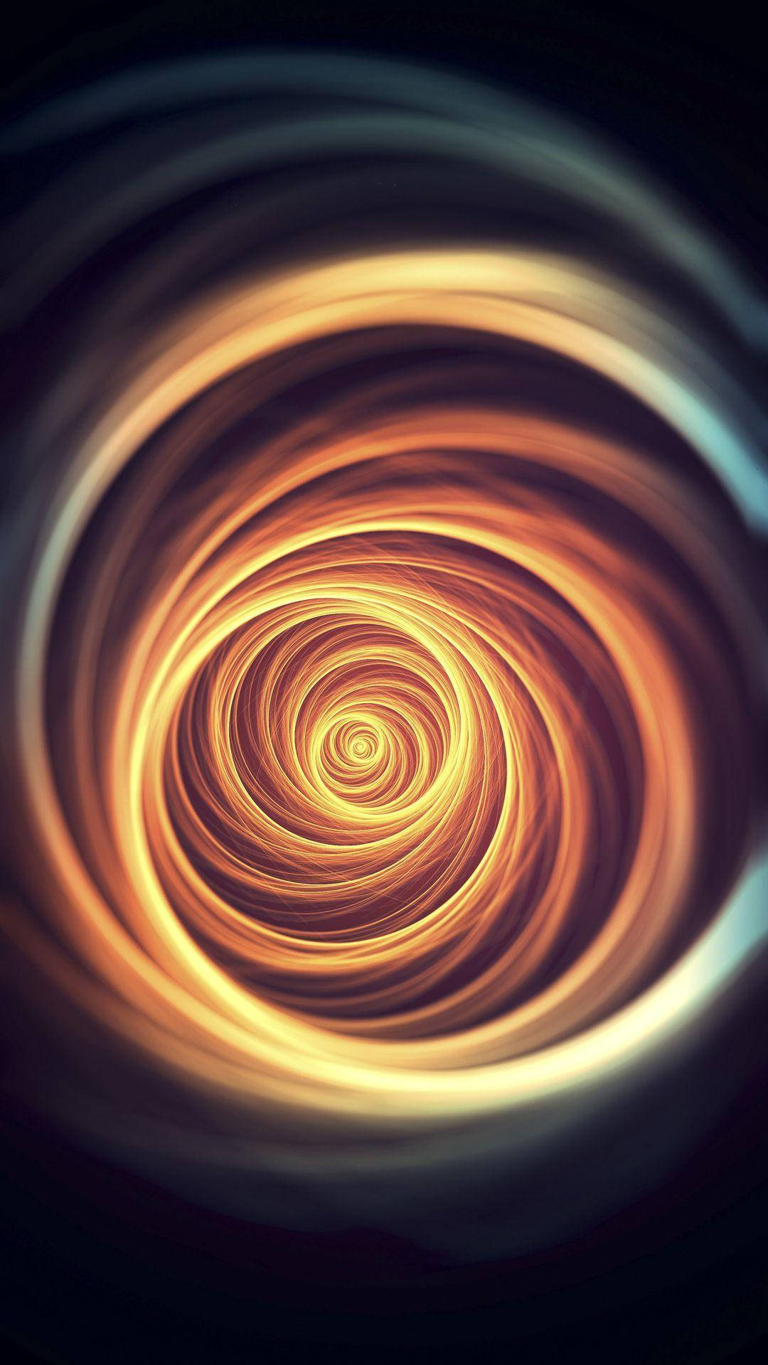 Xiaomi, circular lines, glowing orange, Full HD Phone Wallpaper