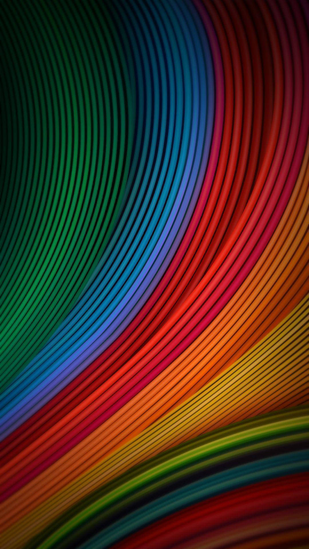 Xiaomi, Vibrant Lines, rainbow gradient, Full HD Phone Wallpaper