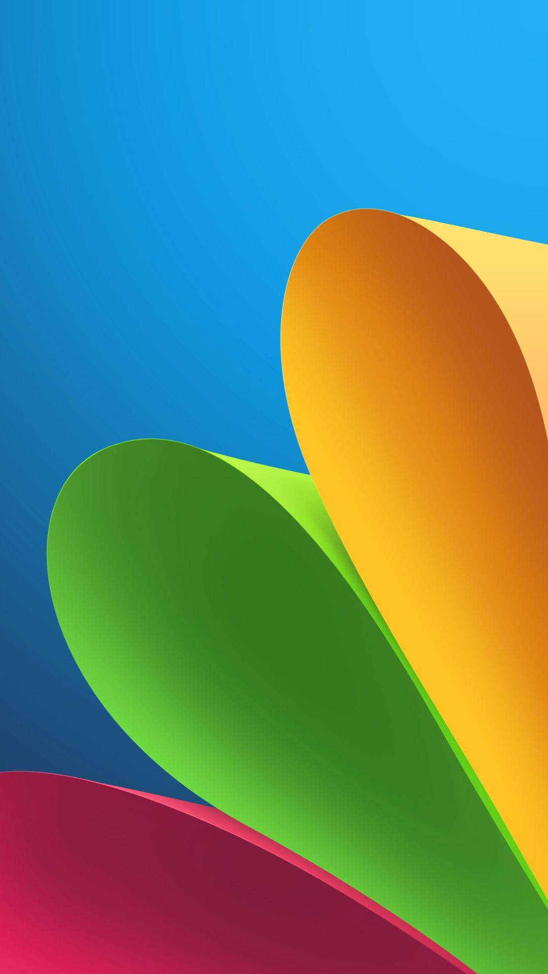 Xiaomi, colorful flower petals, blue green yellow magenta, Full HD Phone Wallpaper