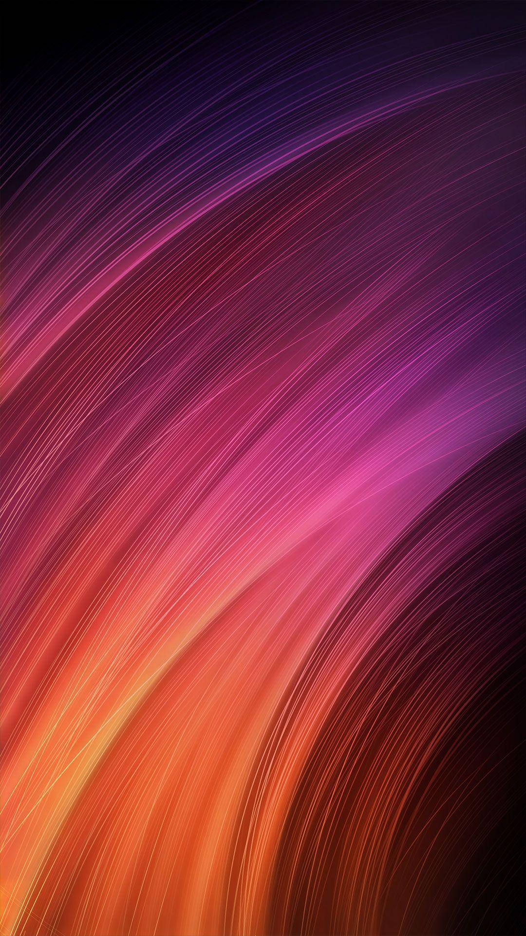 Xiaomi, orange lines, purple pink, Full HD Phone Wallpaper