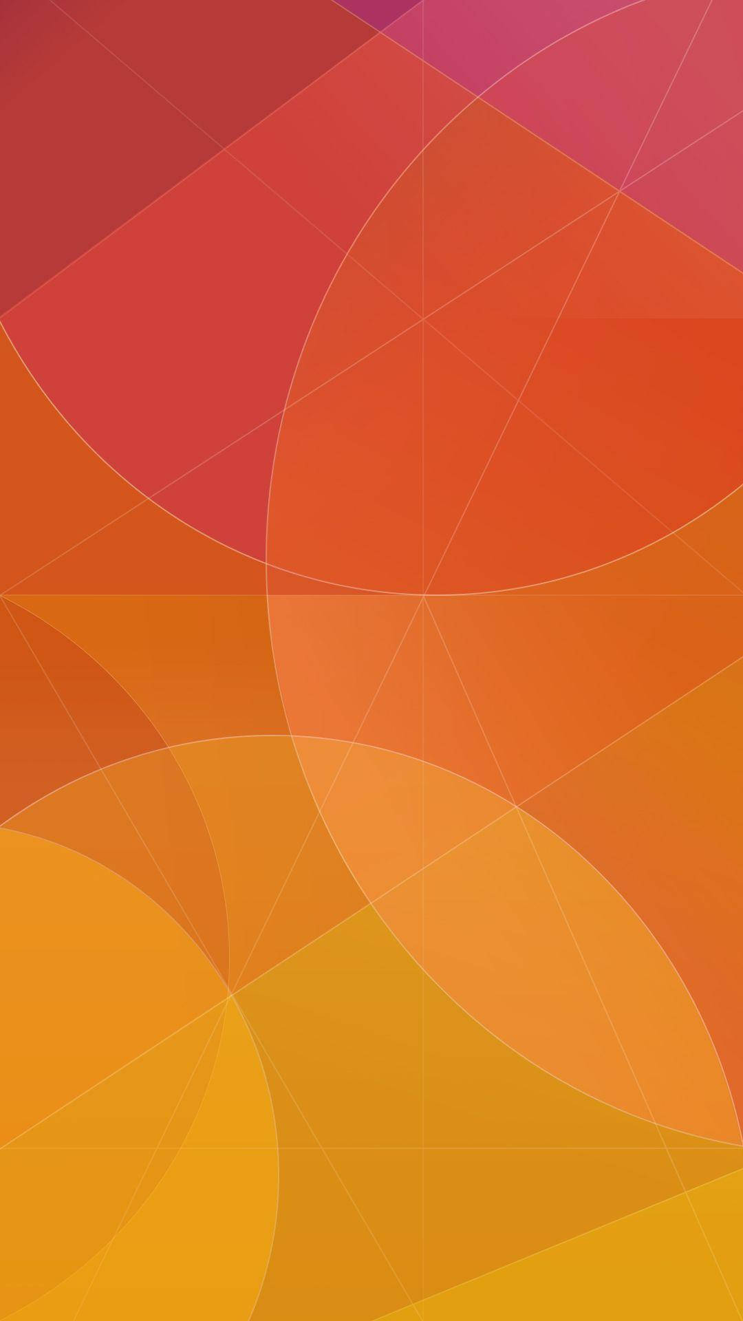 Xiaomi, orange circles, vibrant abstract wallpaper, Full HD Phone Wallpaper