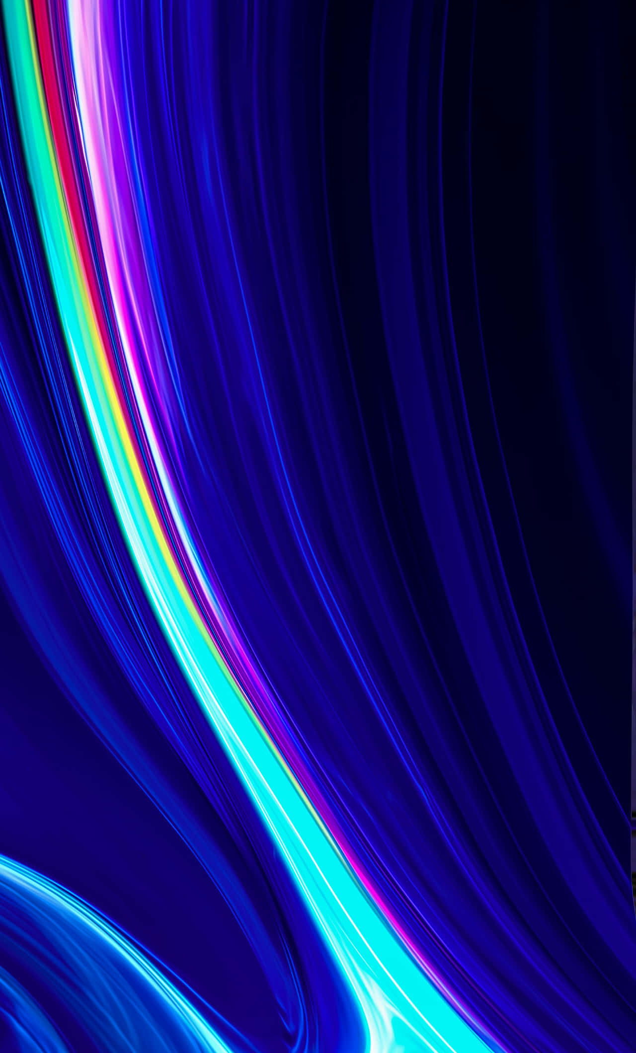 blue led, neon streaks, rainbow light, Full HD Phone Wallpaper