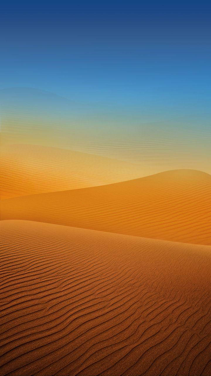 Xiaomi, empty desert, golden sand dunes, HD Phone Wallpaper