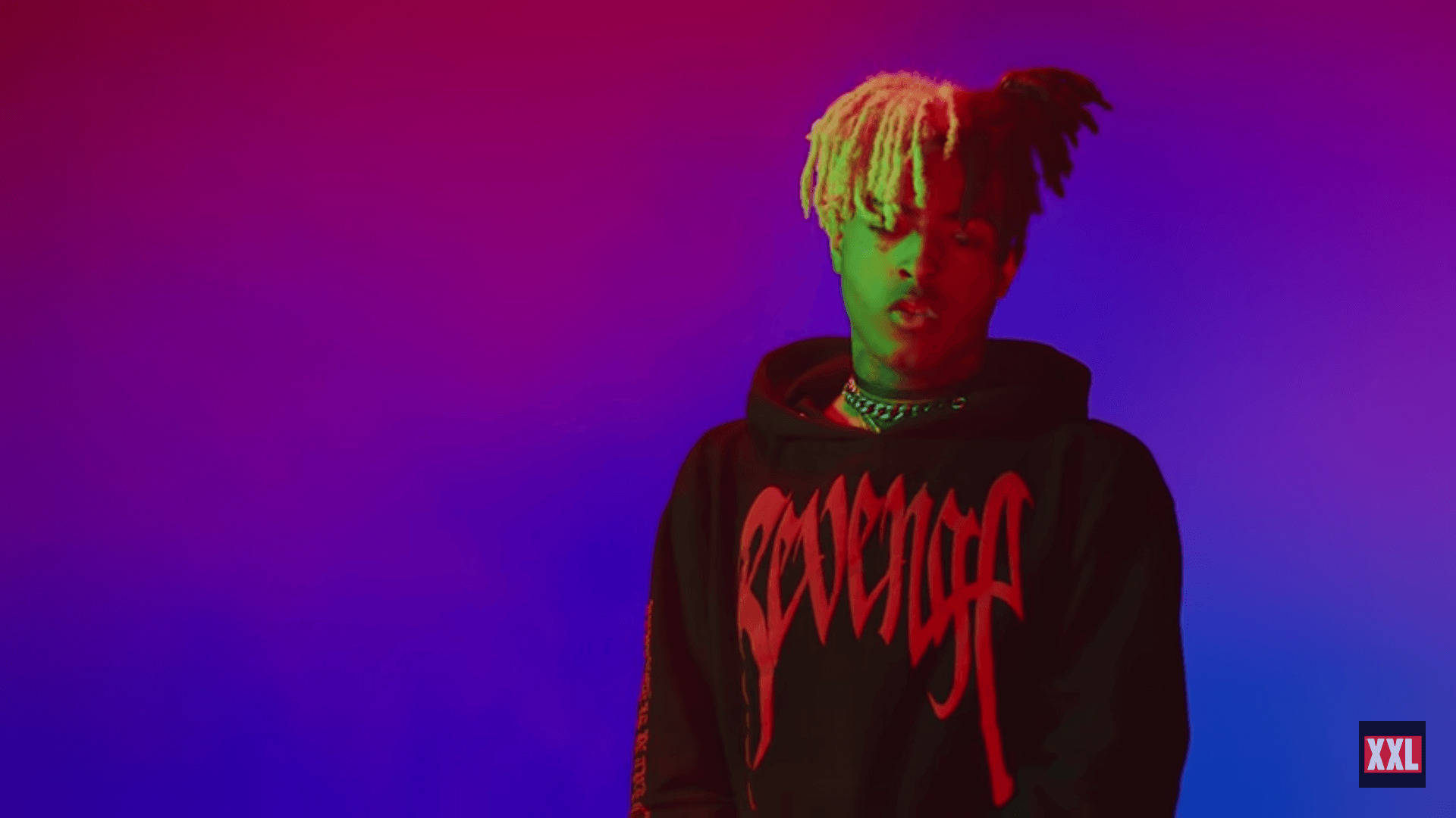 XX Tentacion, colorful dreadlocks, black hoodie, Full HD Desktop Wallpaper