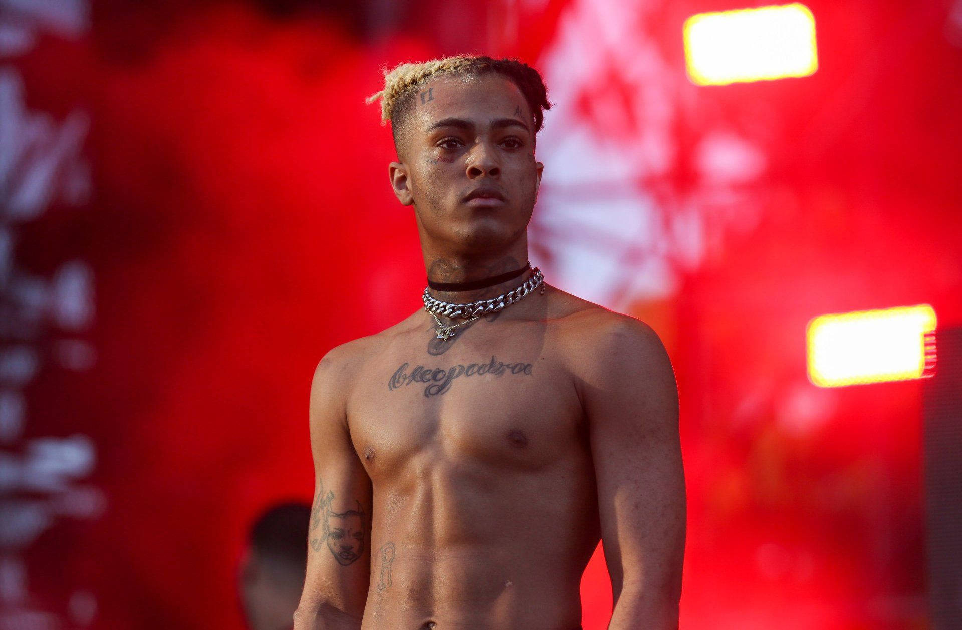 XX Tentacion, topless, blonde hair, Full HD Desktop Wallpaper