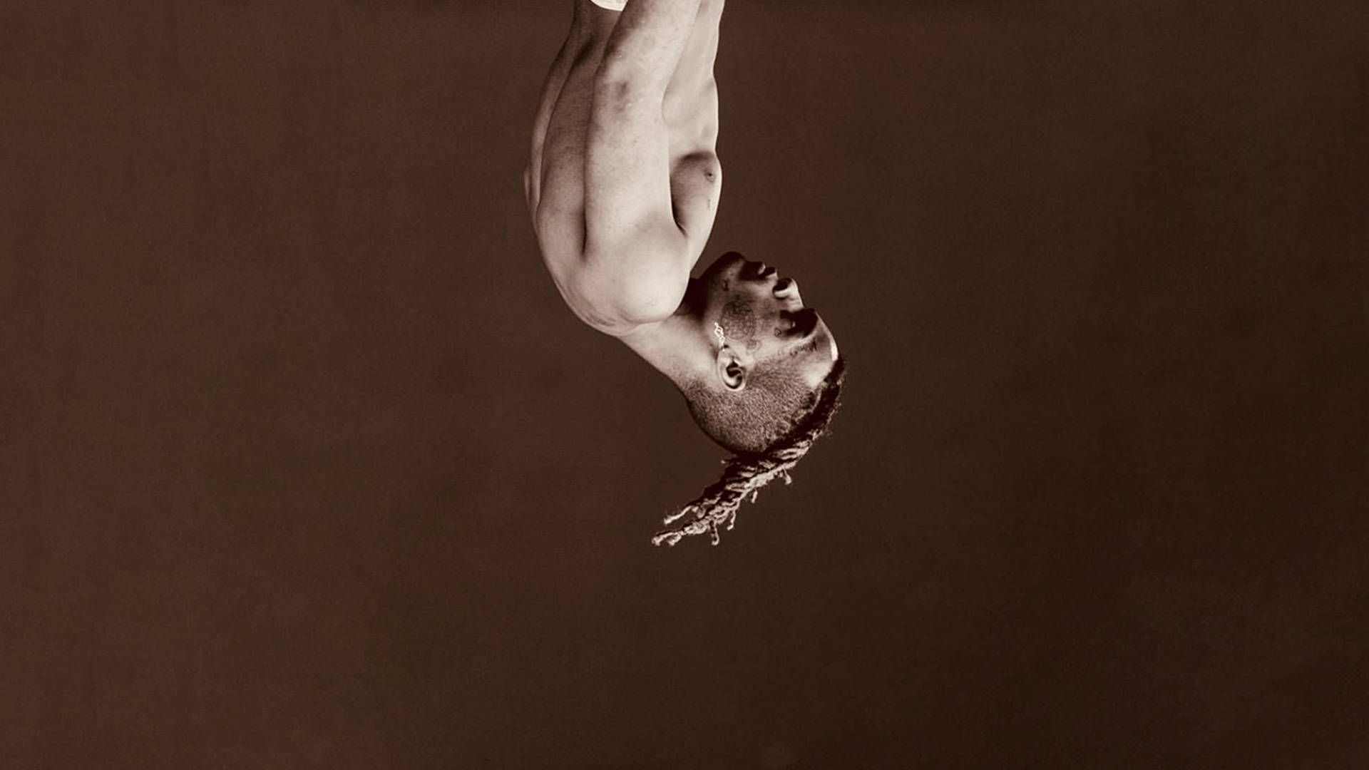XXXTentacion, dreadlocks, muted brown backdrop, Full HD Desktop Wallpaper