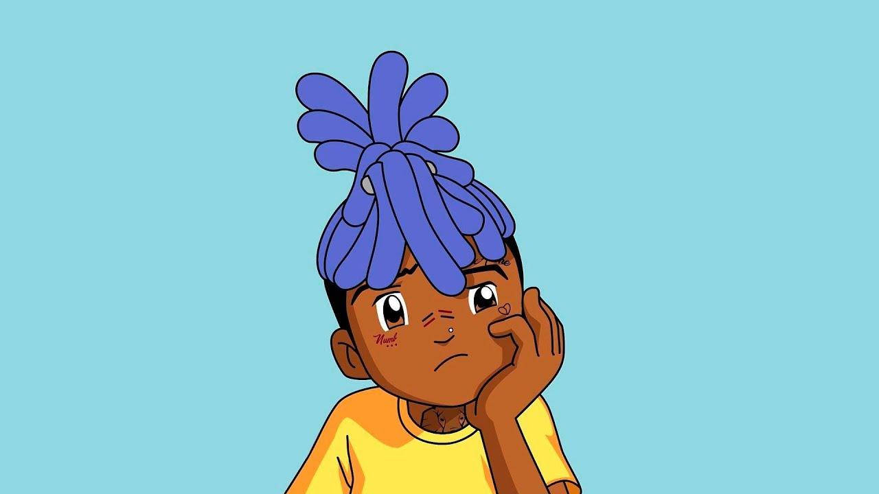 blue dreadlock hair, Xxxtentacion Cartoon, cartoon child, HD Desktop Wallpaper