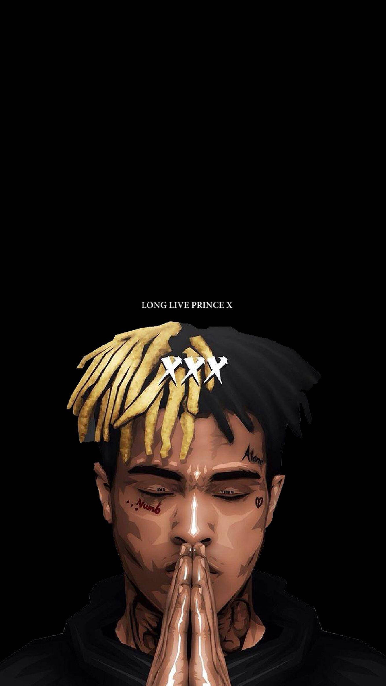 Xxxtentacion, golden dreadlocks, tattoos, Full HD Phone Wallpaper
