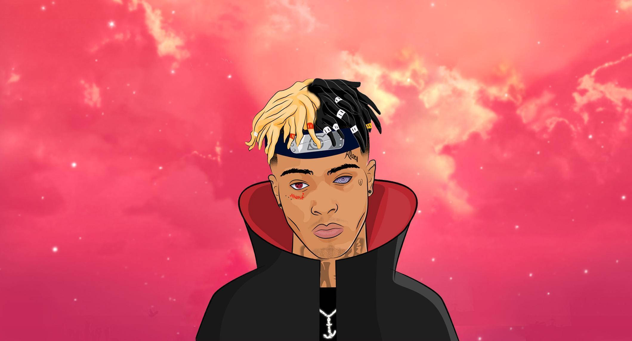 Xxxtentacion, two-toned hair, headband, Full HD Desktop Wallpaper