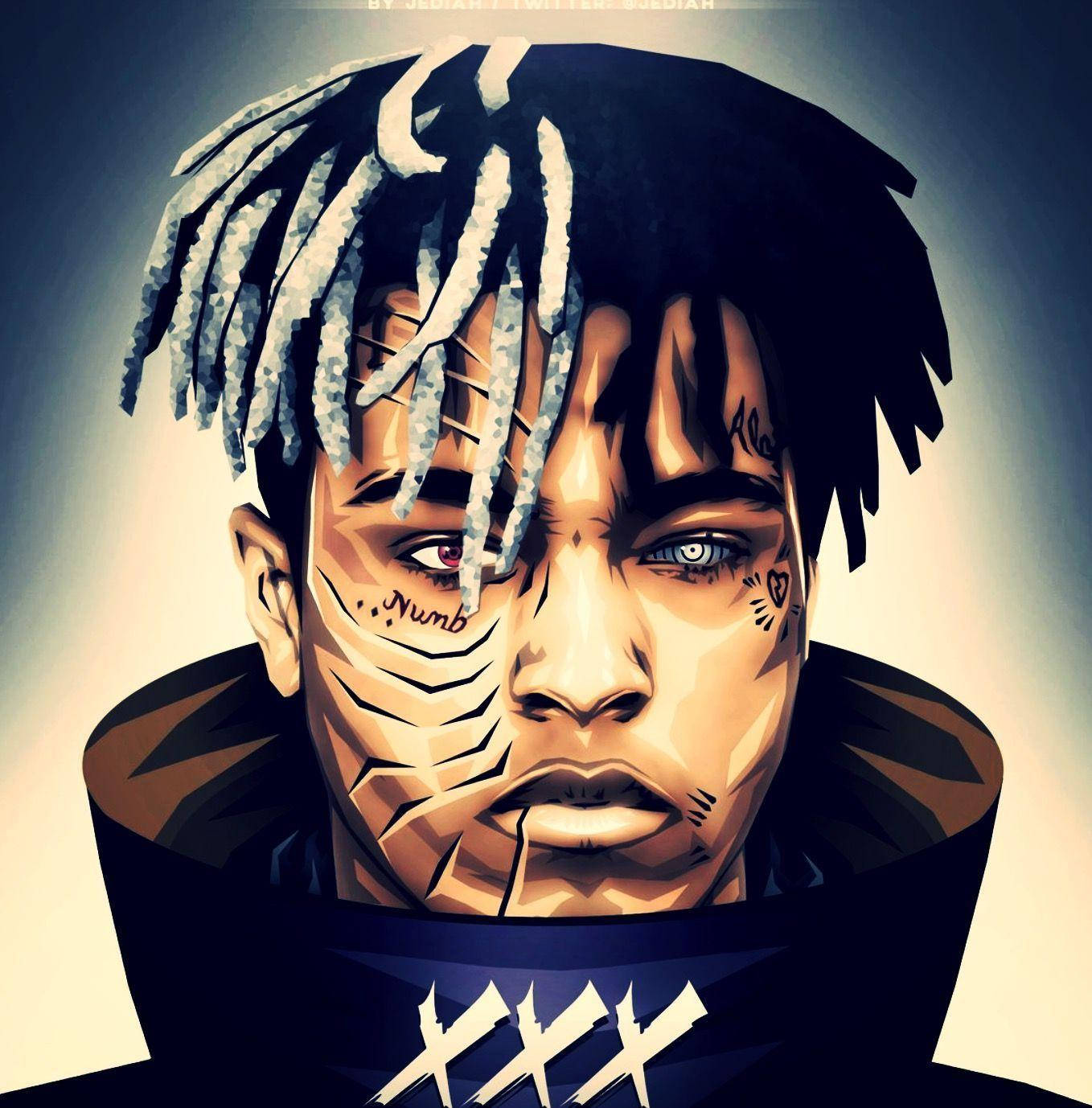 Xxxtentacion Cartoon, dreadlocks, facial tattoos, HD Phone Wallpaper