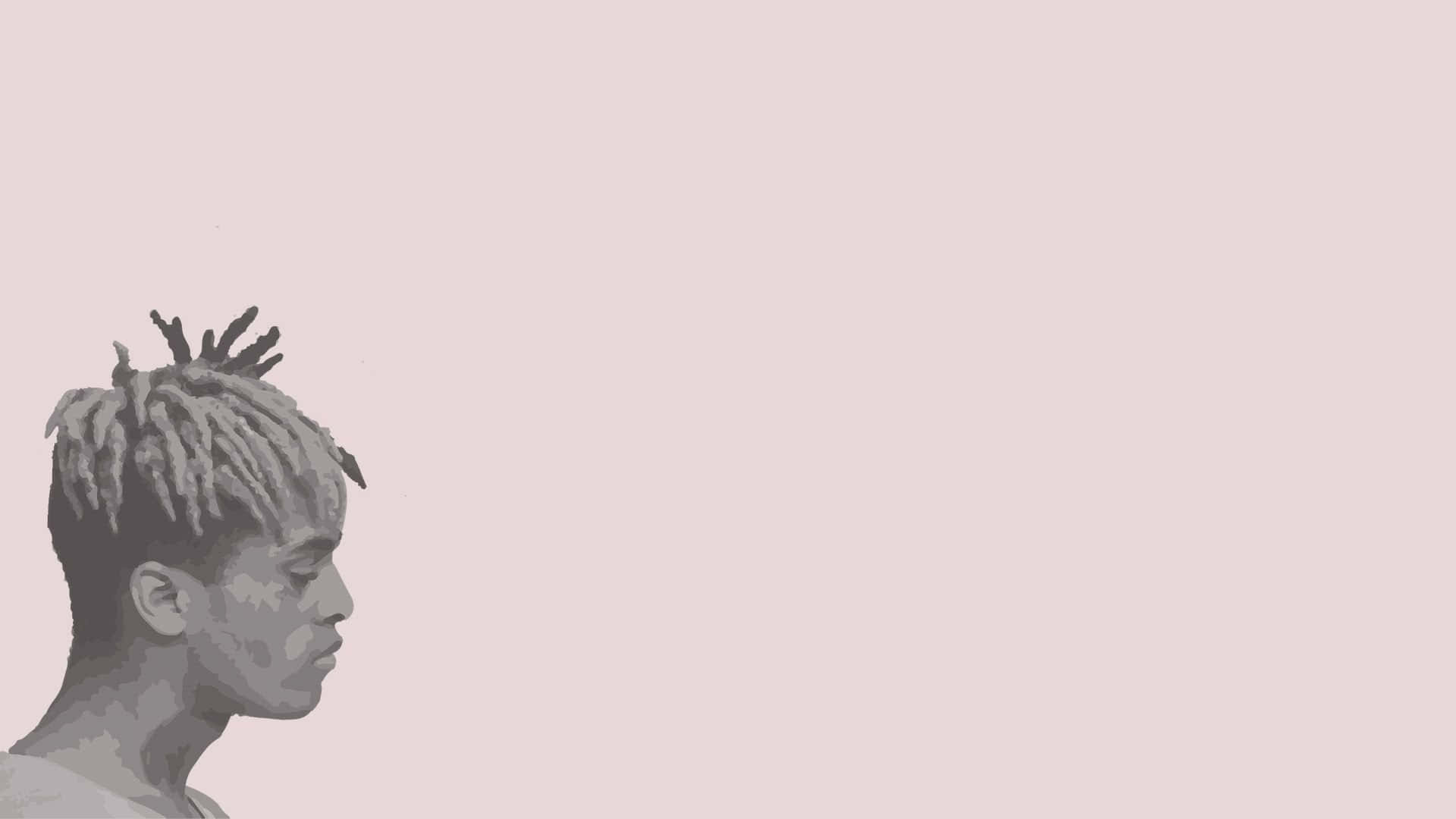 XXXTENTACION, grayscale, textured dreadlocks, Full HD Desktop Wallpaper