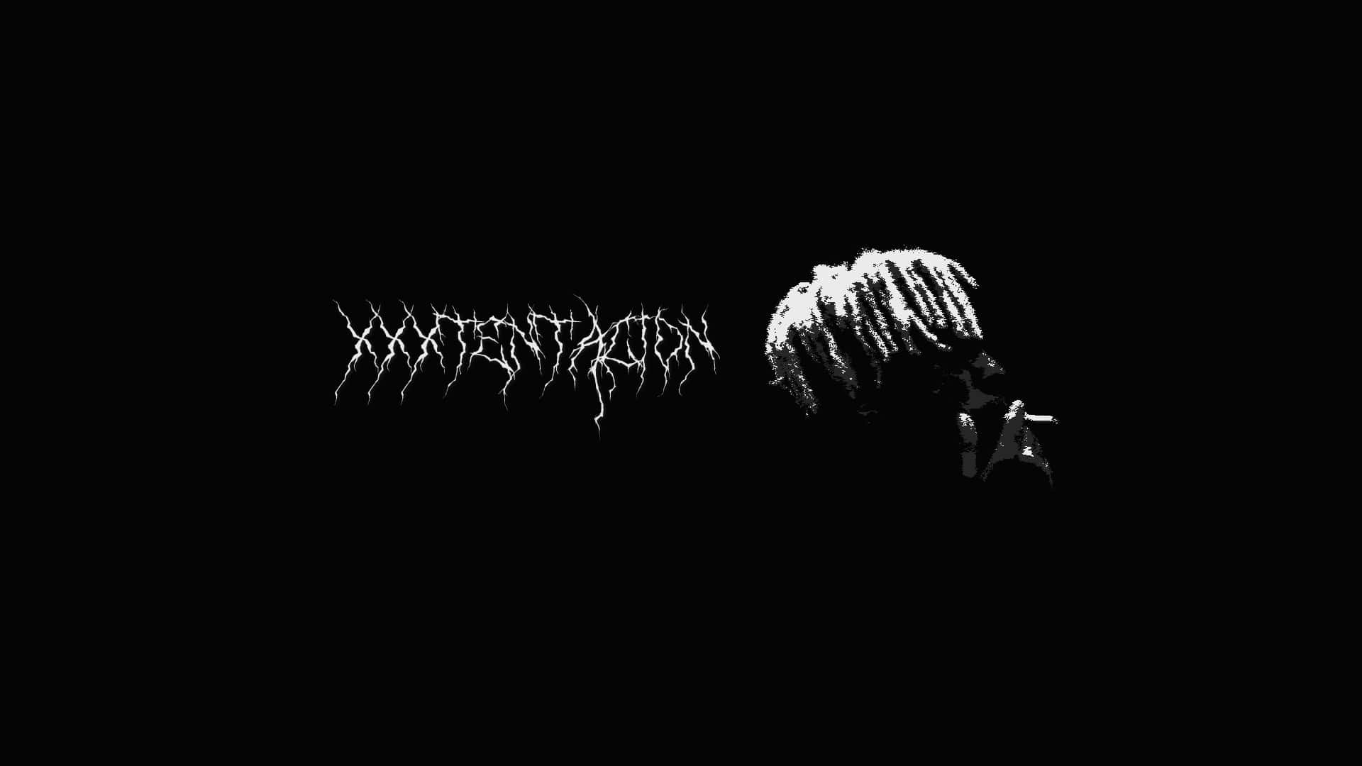 XXXTENTACION, laptop, stark black background, Full HD Desktop Wallpaper