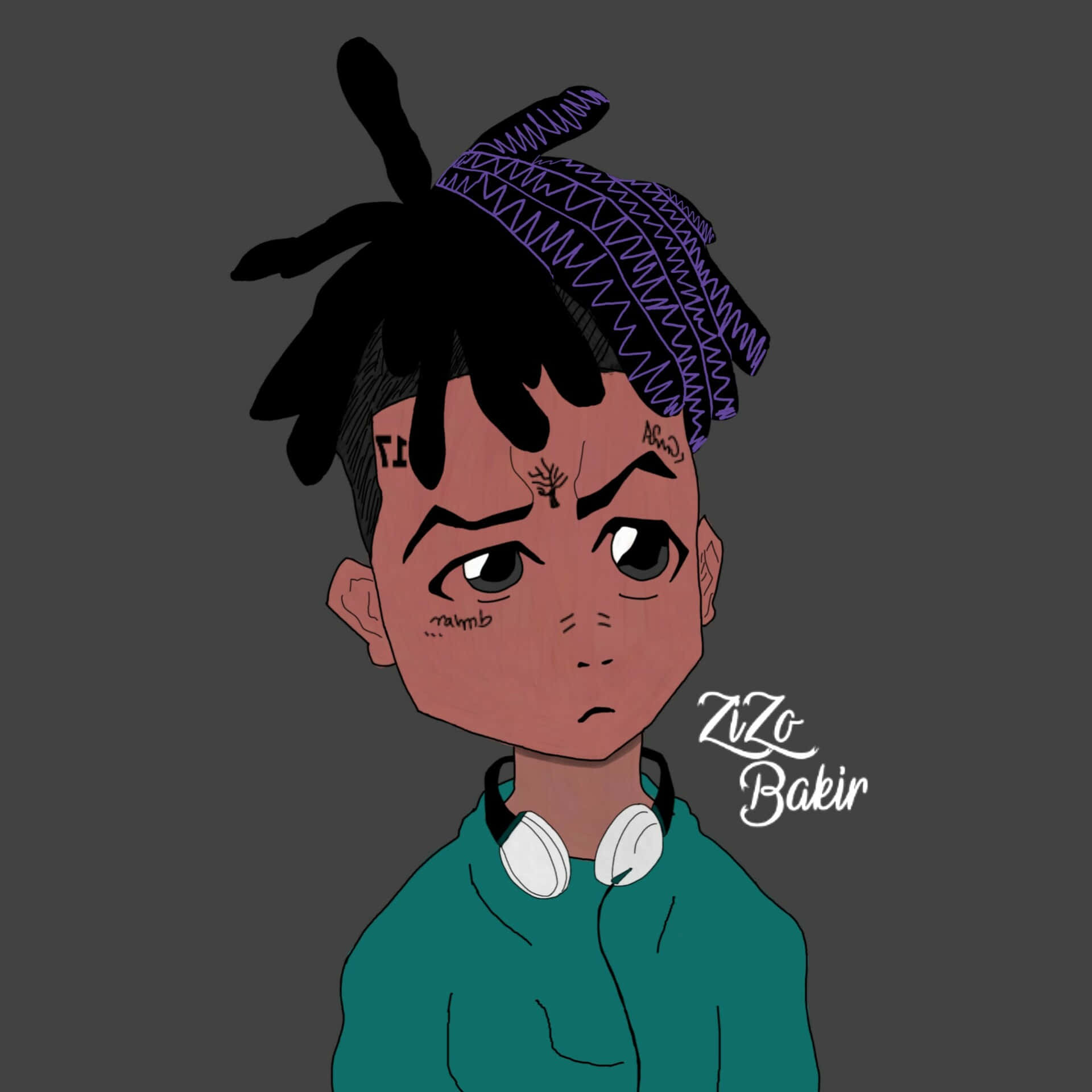 Xxxtentacion, dreadlocks, tattoos, Full HD Desktop Wallpaper