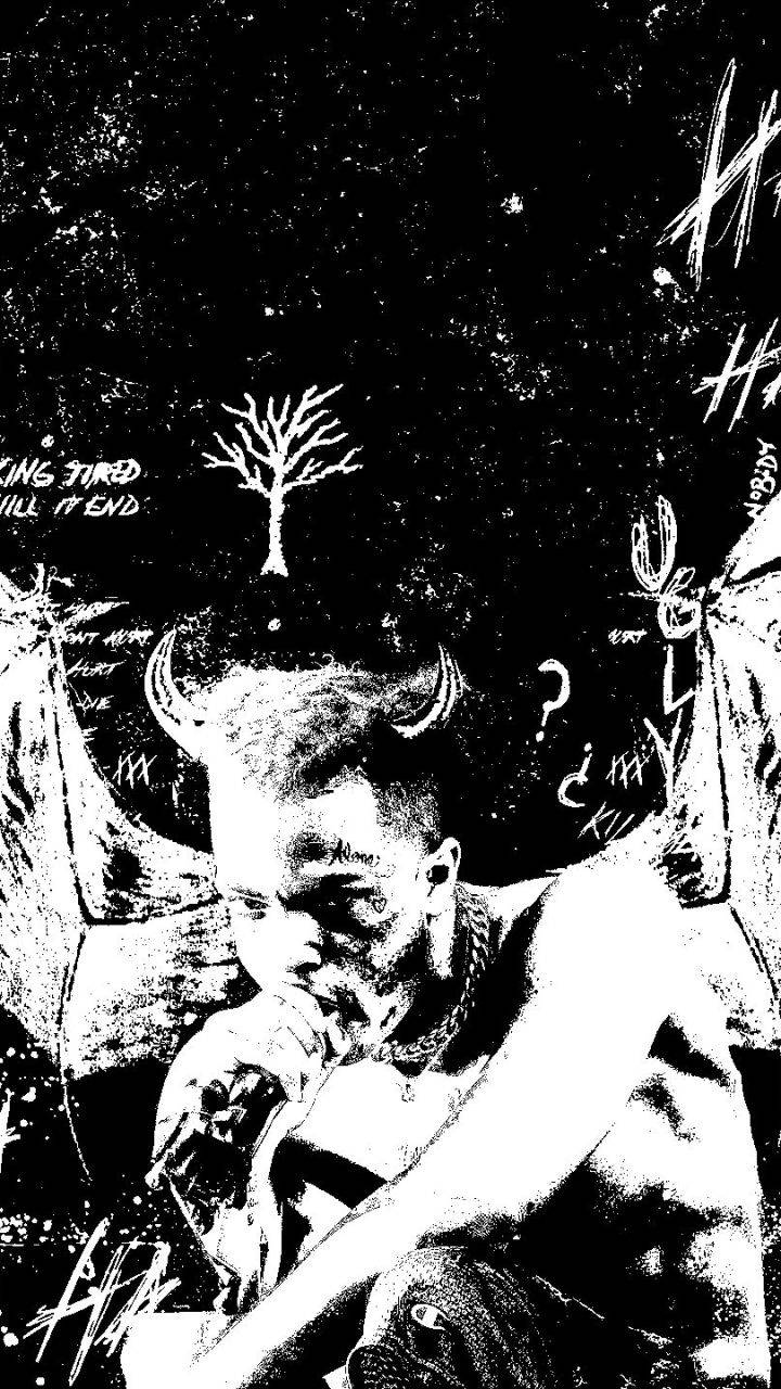 XXXTentacion, horned figure, wings, HD Phone Wallpaper